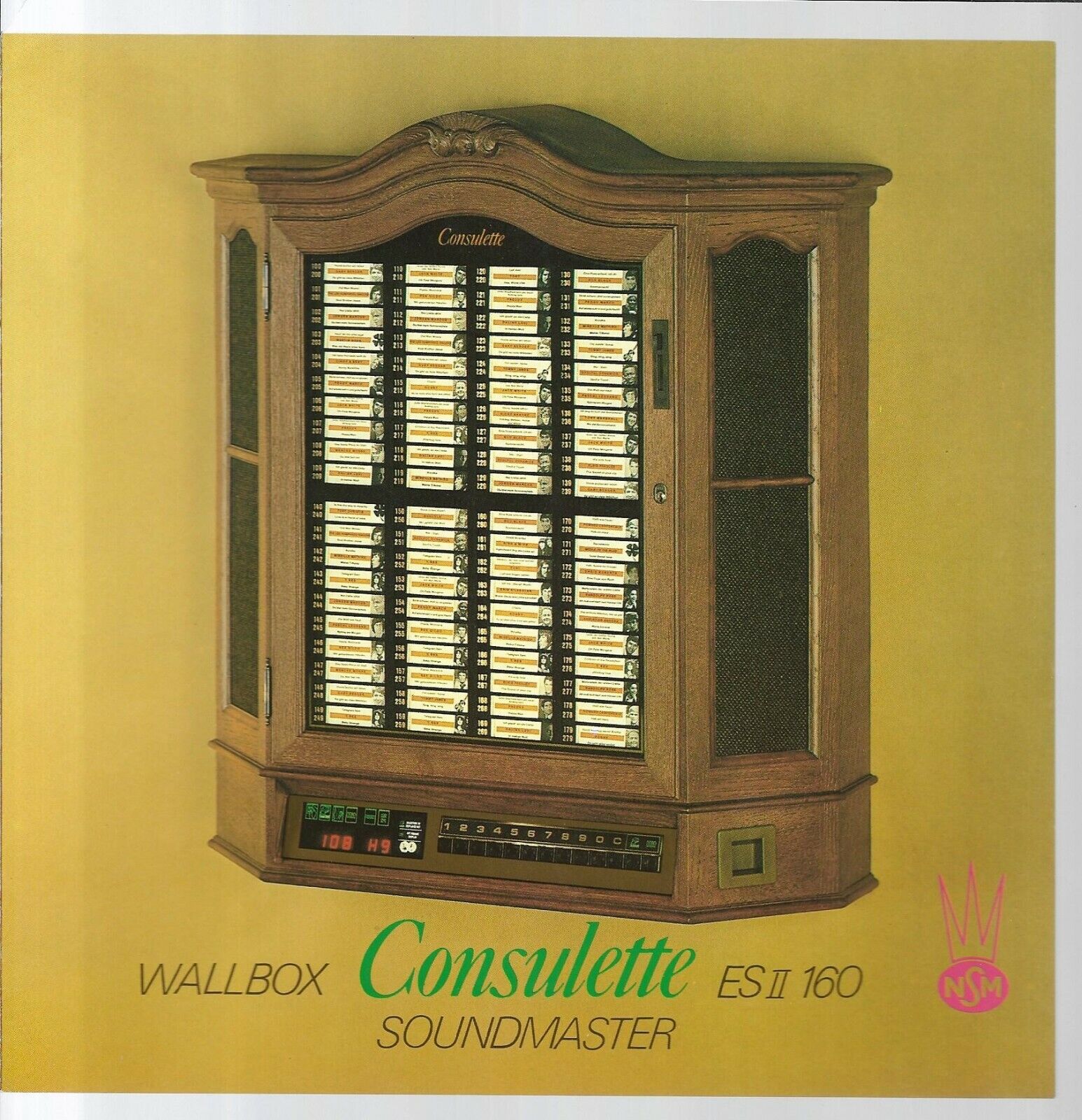MR839:Wallbox Consulette ESII 160 Soundmaster Color Advertising Flyer Pamphlet