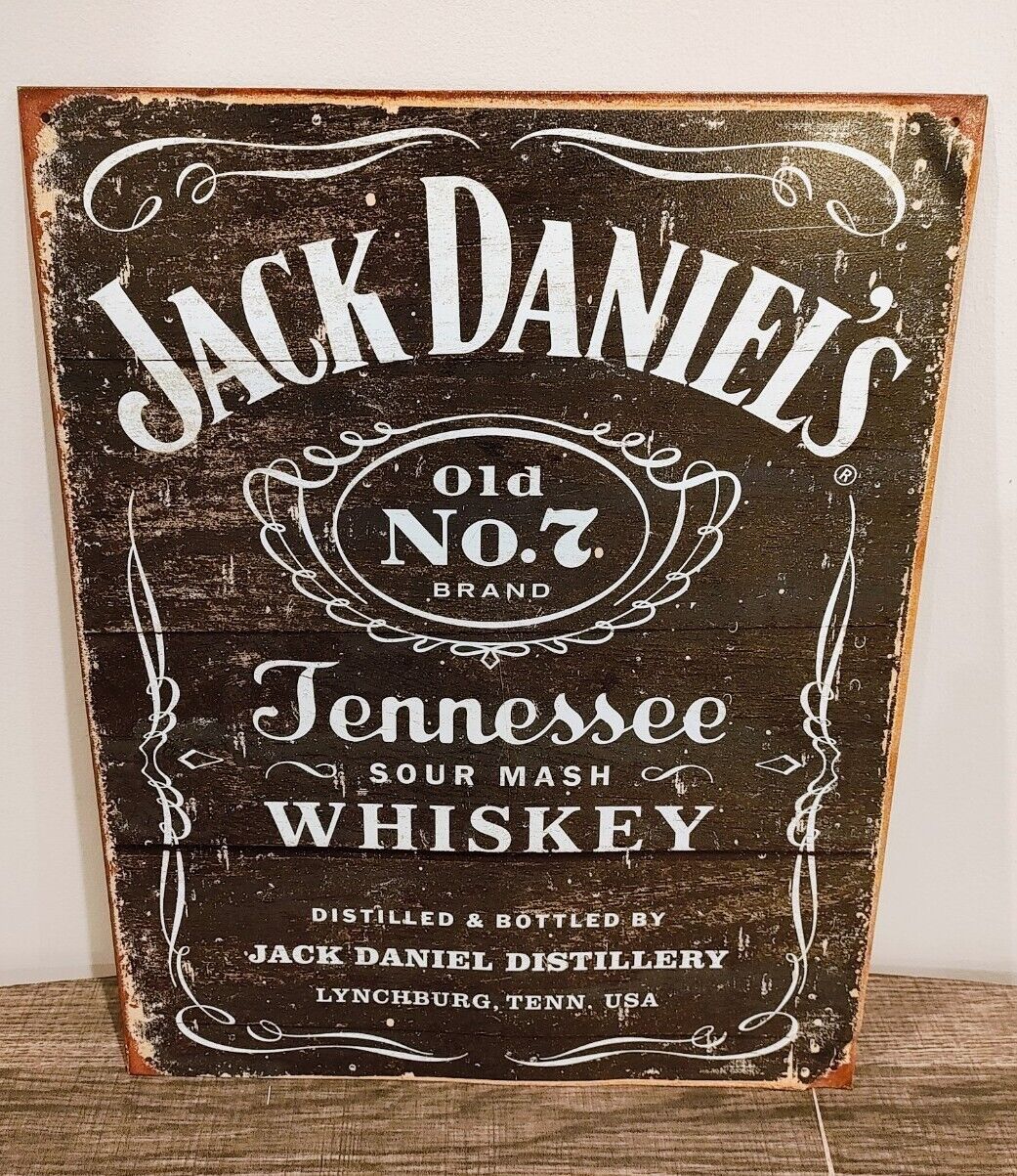 Jack Daniel\'s Metal Wall Sign 12 x 16 in - Jack Daniels Bar Sign - Fast Ship
