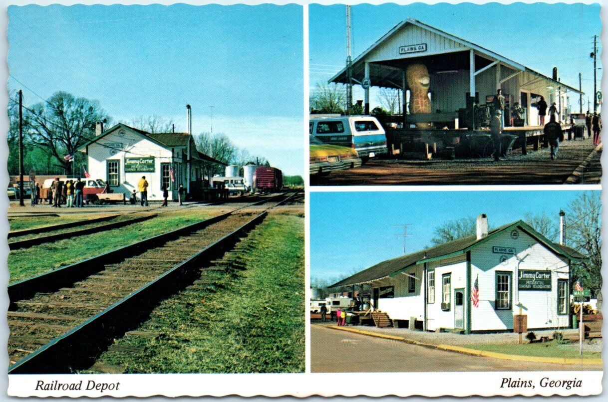 Postcard - Old Railroad Depot - Plains, Georgia