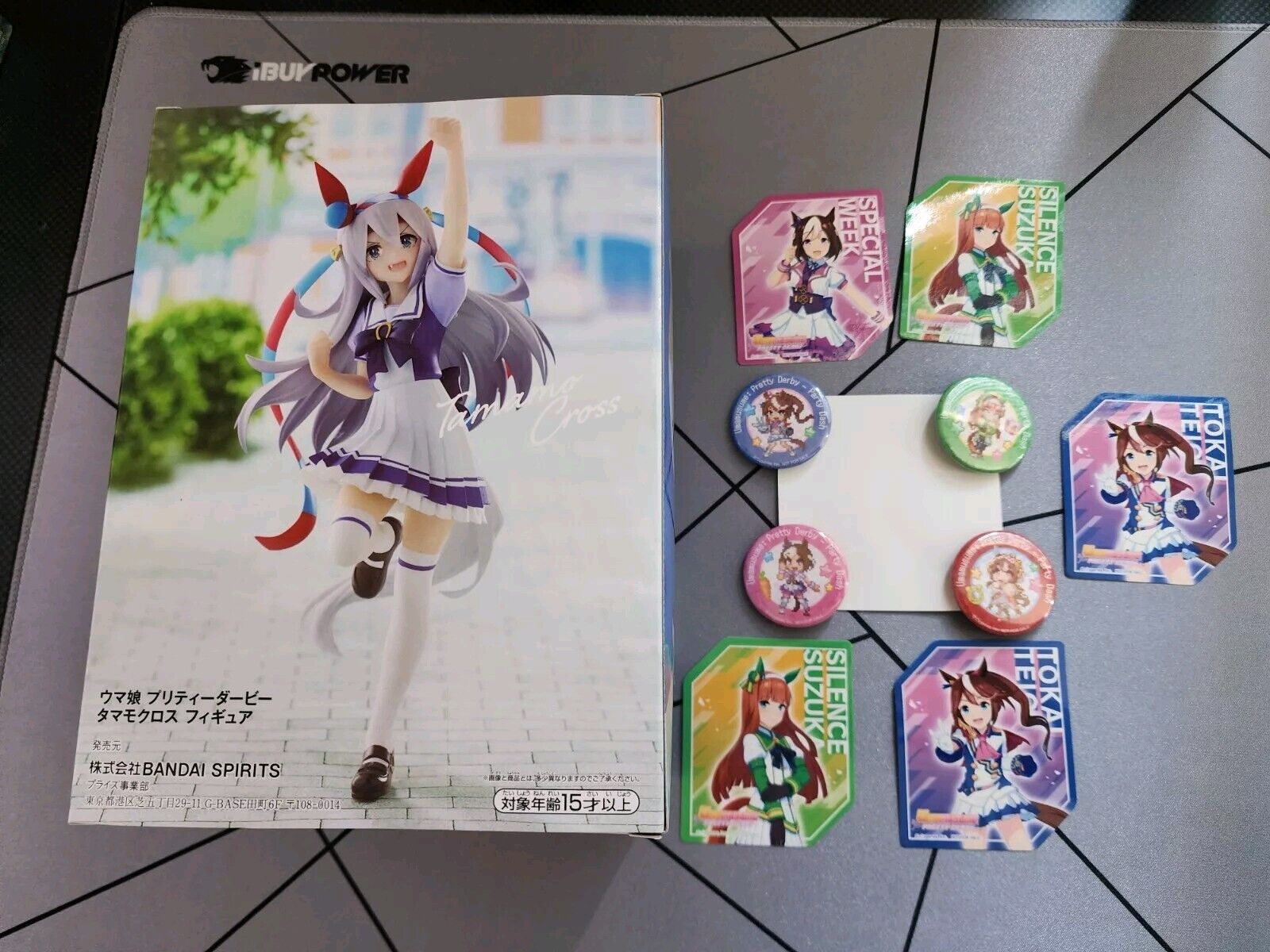 Anime Expo 2024 Uma Musume Pretty Derby Complete Pin set, Figure, And Stickers