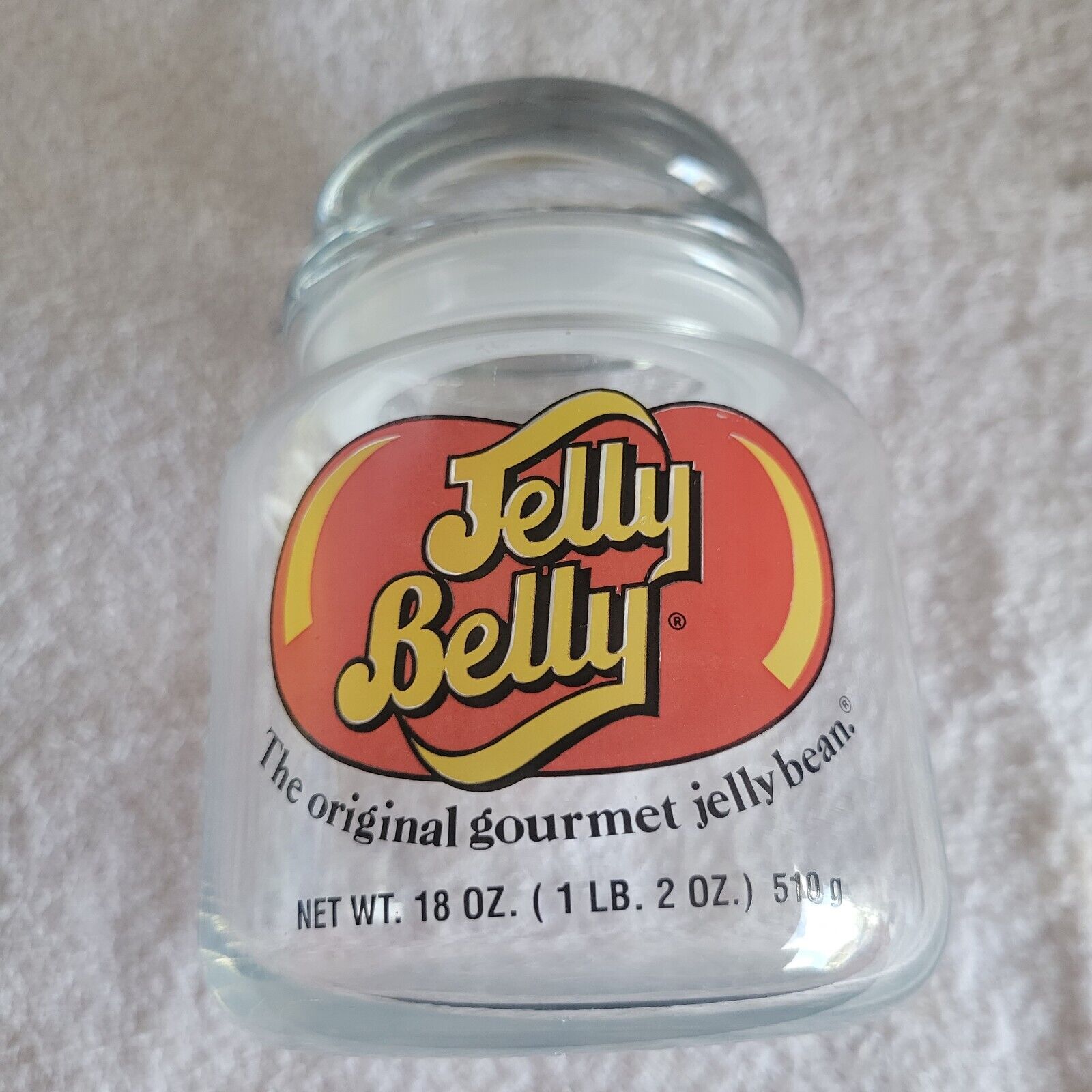Jelly Belly 18 Ounce Collectible Glass Jar The Original Gourmet Jelly Bean