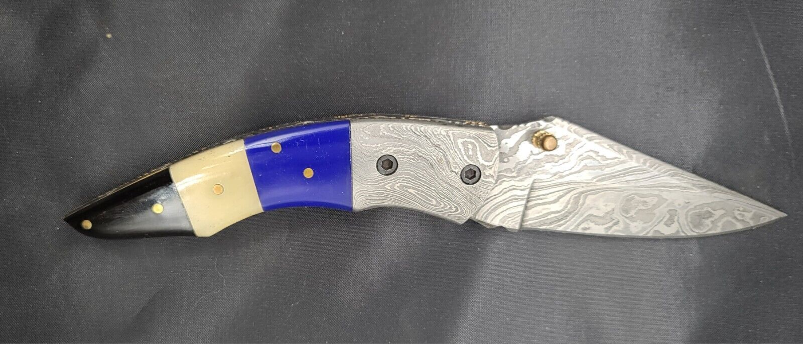 Stauer Damascus Curva Folding Knife