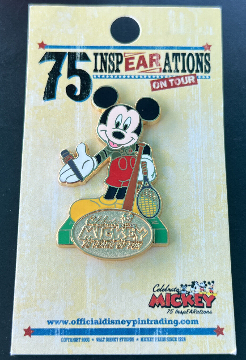 Disney ESPN SportsCenter Mickey 75 InspEARations on Tour 2004 Disneyland NOC Pin