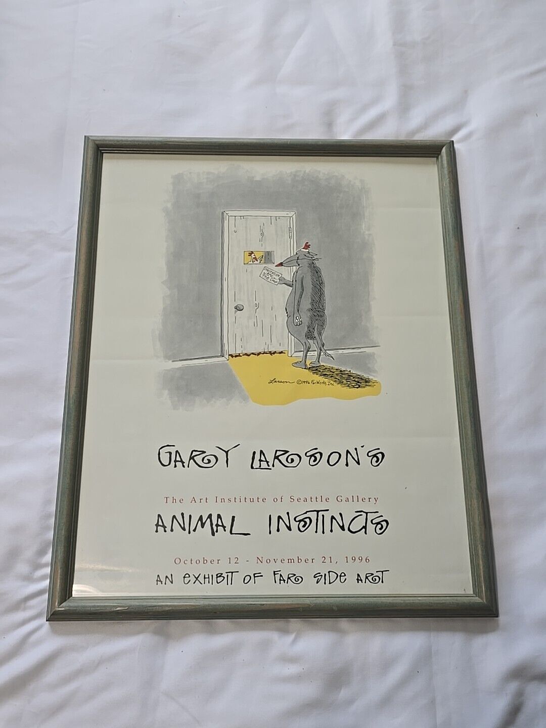 Gary Larson ART INSTITUTE SEATTLE Animal Instincts Exhibit FRAMED POSTER 17