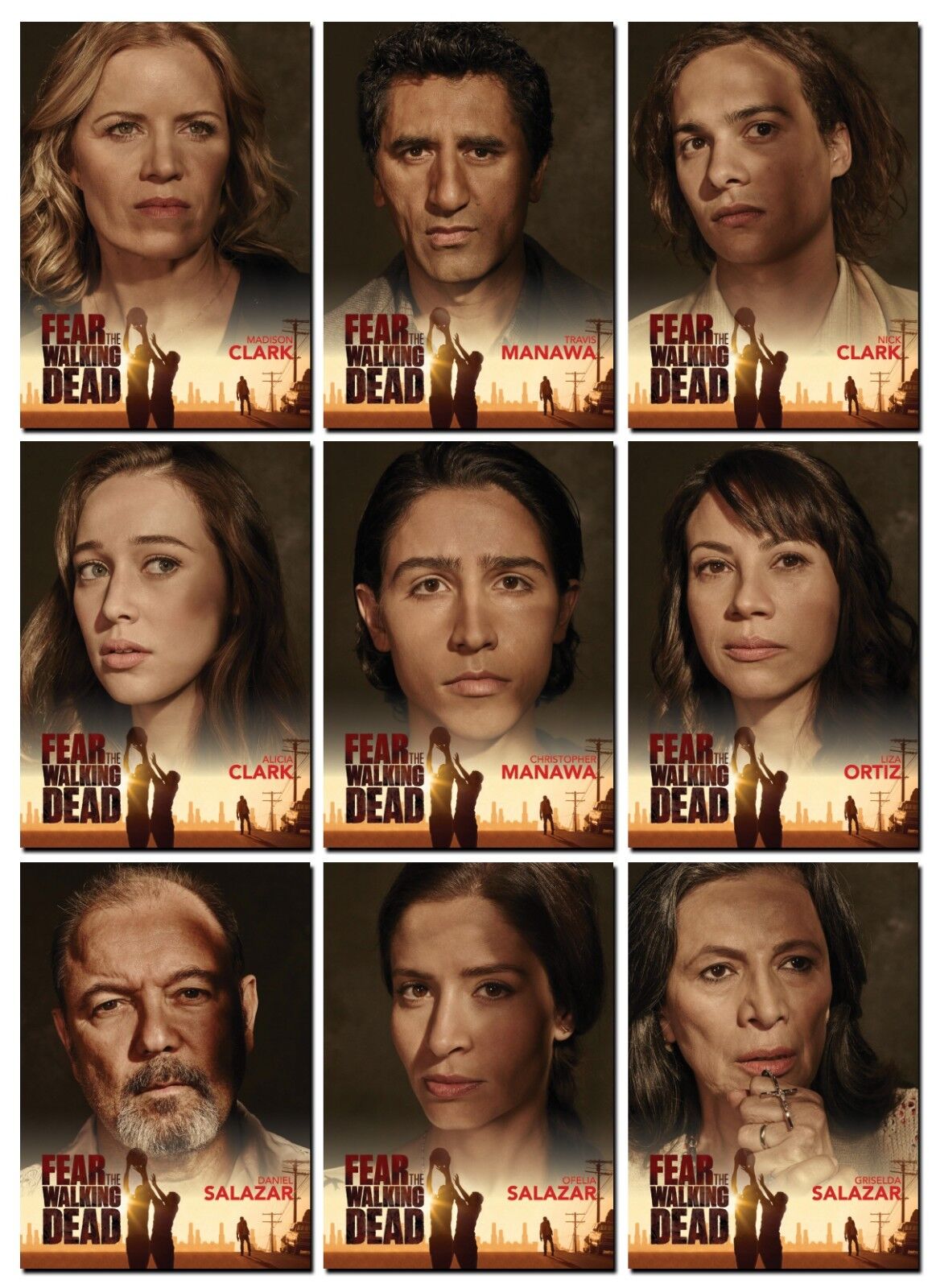 FEAR THE THE WALKING DEAD - Season 1 - 10 Card Promo Set