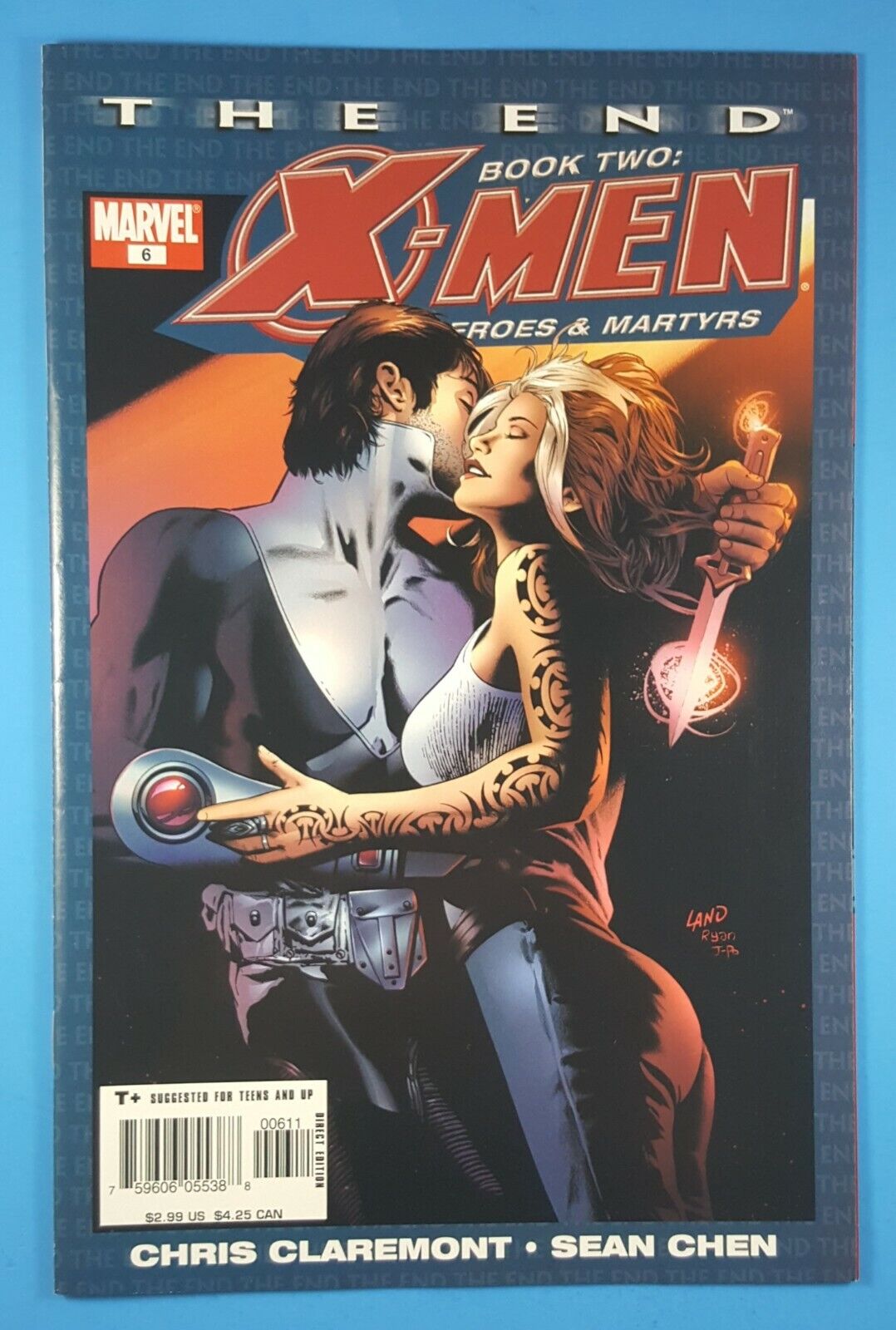 X-Men the End #6 Heroes & Martyrs Marvel Comics 2004 Greg Land Rogue Gambit Art