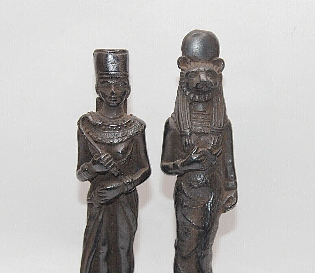 2 RARE ANCIENT EGYPTIAN ANTIQUE SEKHMET And Ramses III Stand Statue Egypt Histor