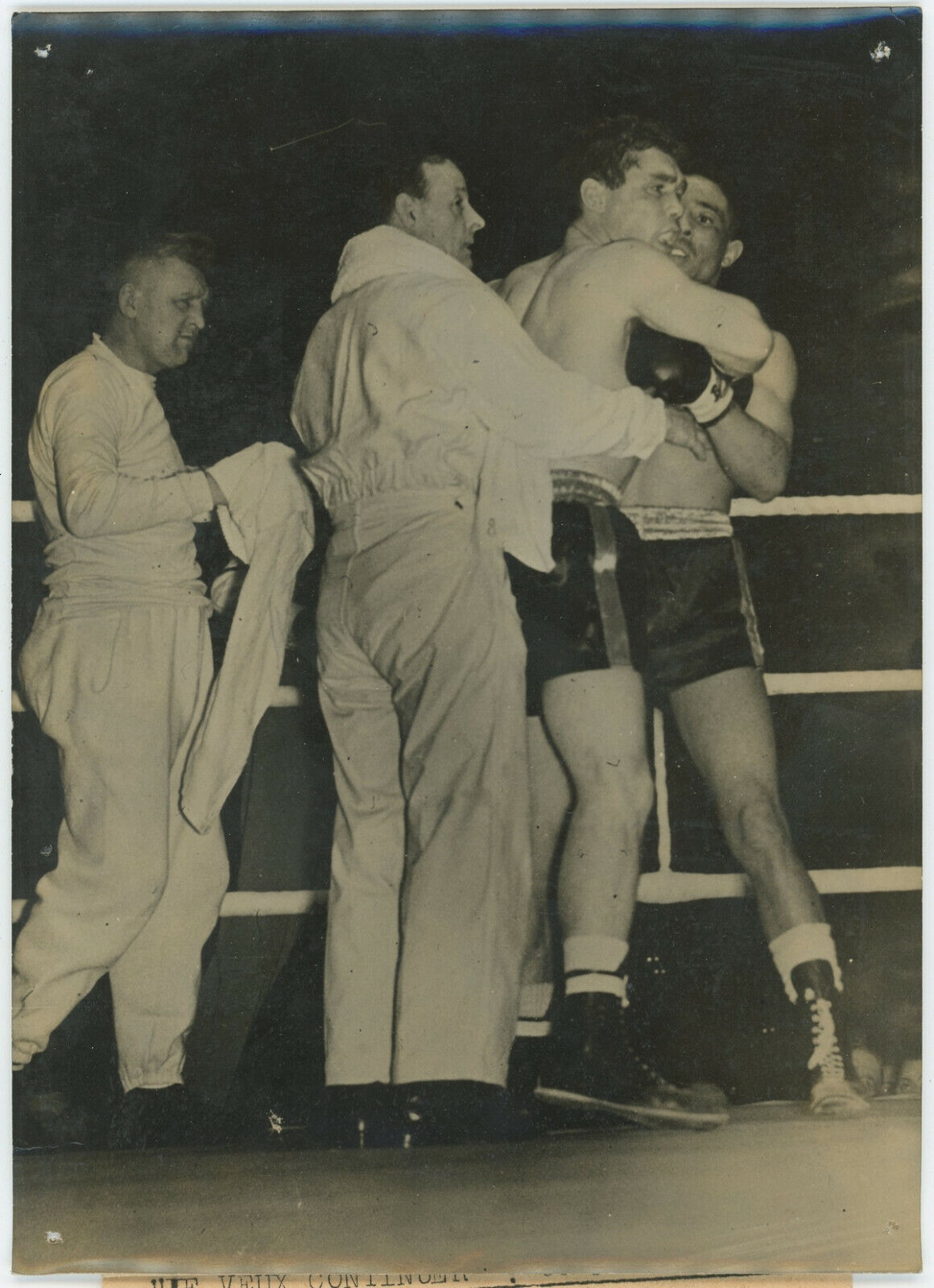 Cartier Disqualified Against Randolph Turpin. Boxing. Sport. 1953.