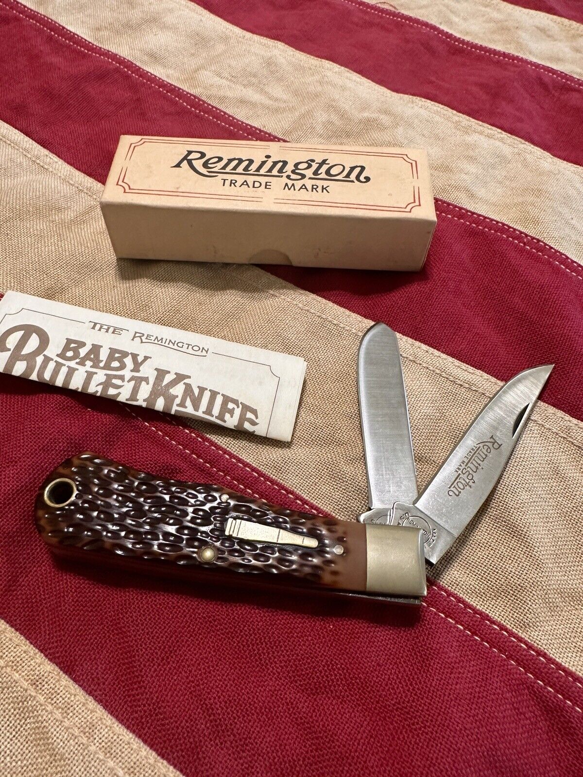Vintage Remington UMC R1173 Baby Bullet 2 Blade Folding Pocket Knife 1983 USA