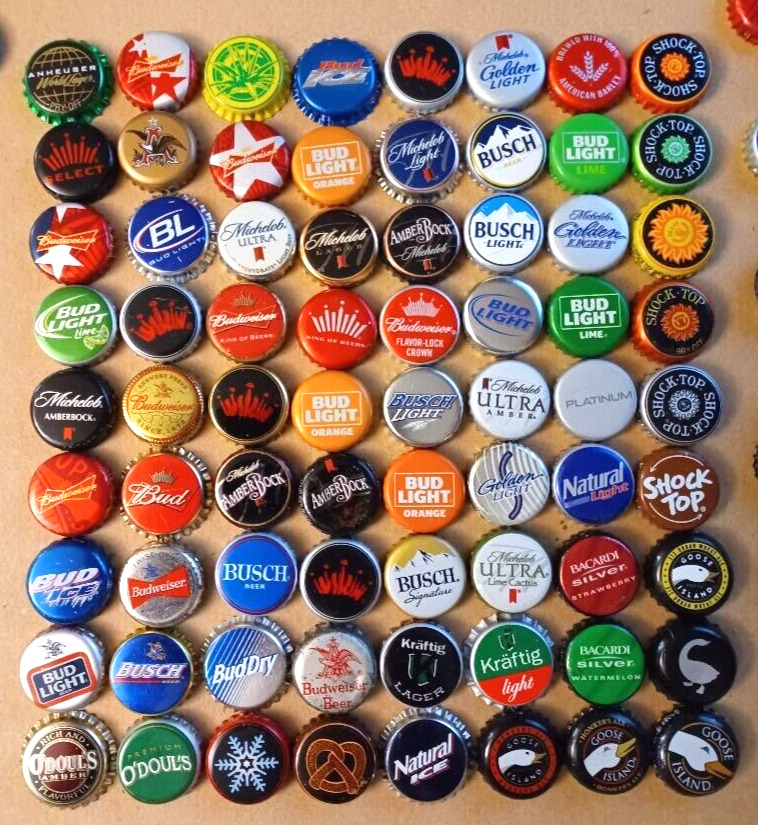 72 different beer bottle caps all ANHEUSER- BUSCH MICHELOB products - 15