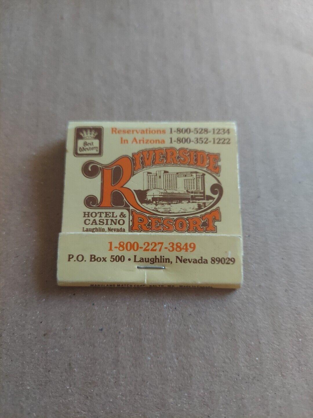 Vintage Riverside Resort  Laughlin Matchbook