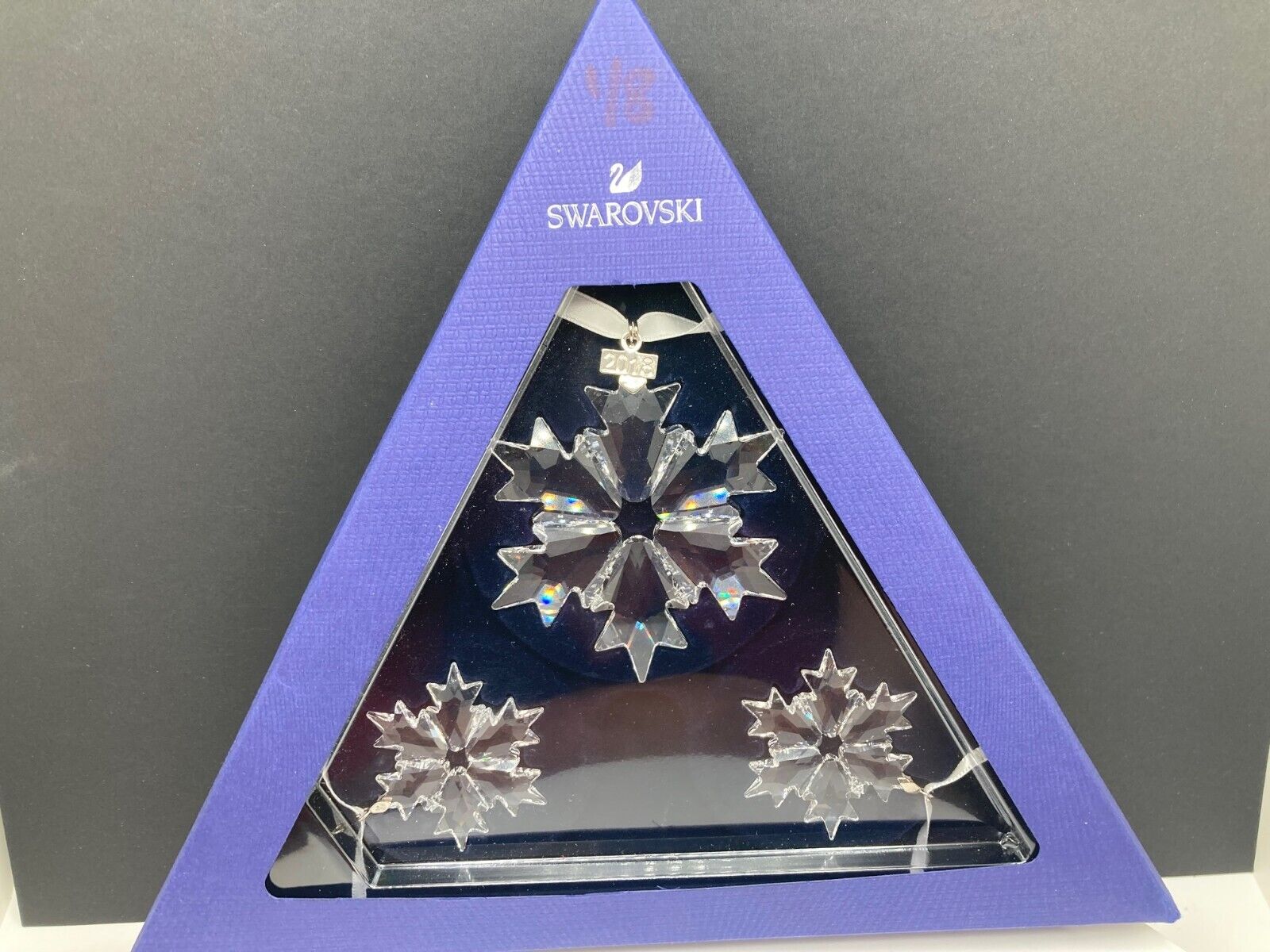 2018 Swarovski Crystal 5357983 Christmas Ornament Set - No Certificate