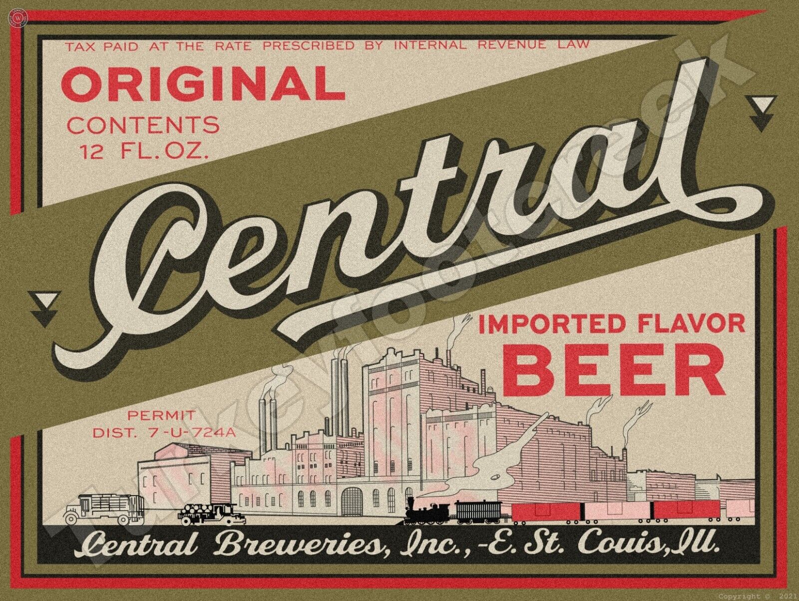 Central Imported Flavor Beer Label 18\