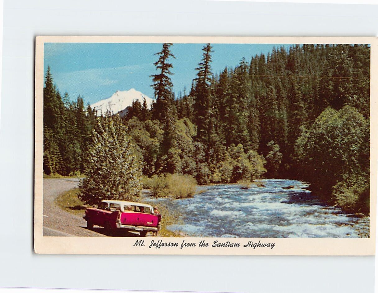 Postcard Mt. Jefferson From The Santiam Highway, Oregon