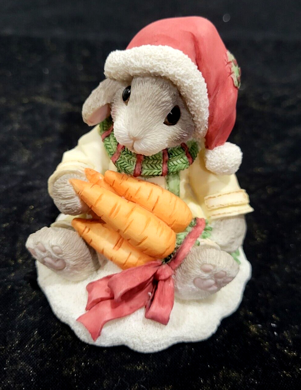 ENESCO My Blushing Bunnies. Bunny sitting with bunch of carrots. 1996.