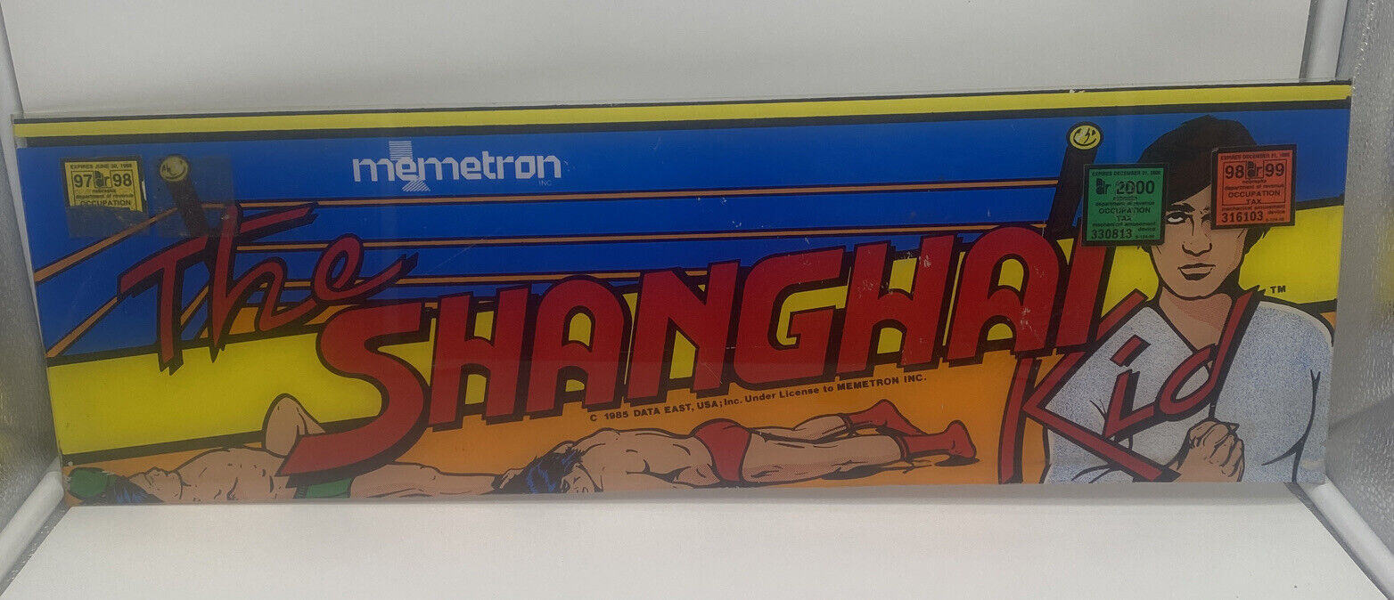 1985 The Shanghai Kid video game arcade marquee