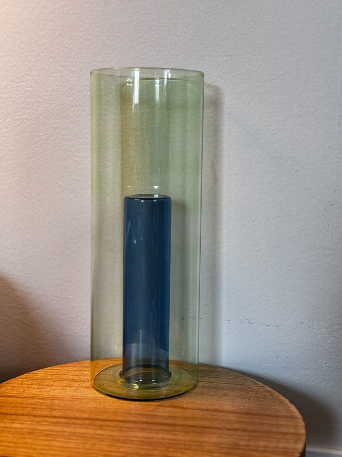 Phil. Museum of Art Blue/Green Borosilicate Laboratory Glass Reversible 9.5\