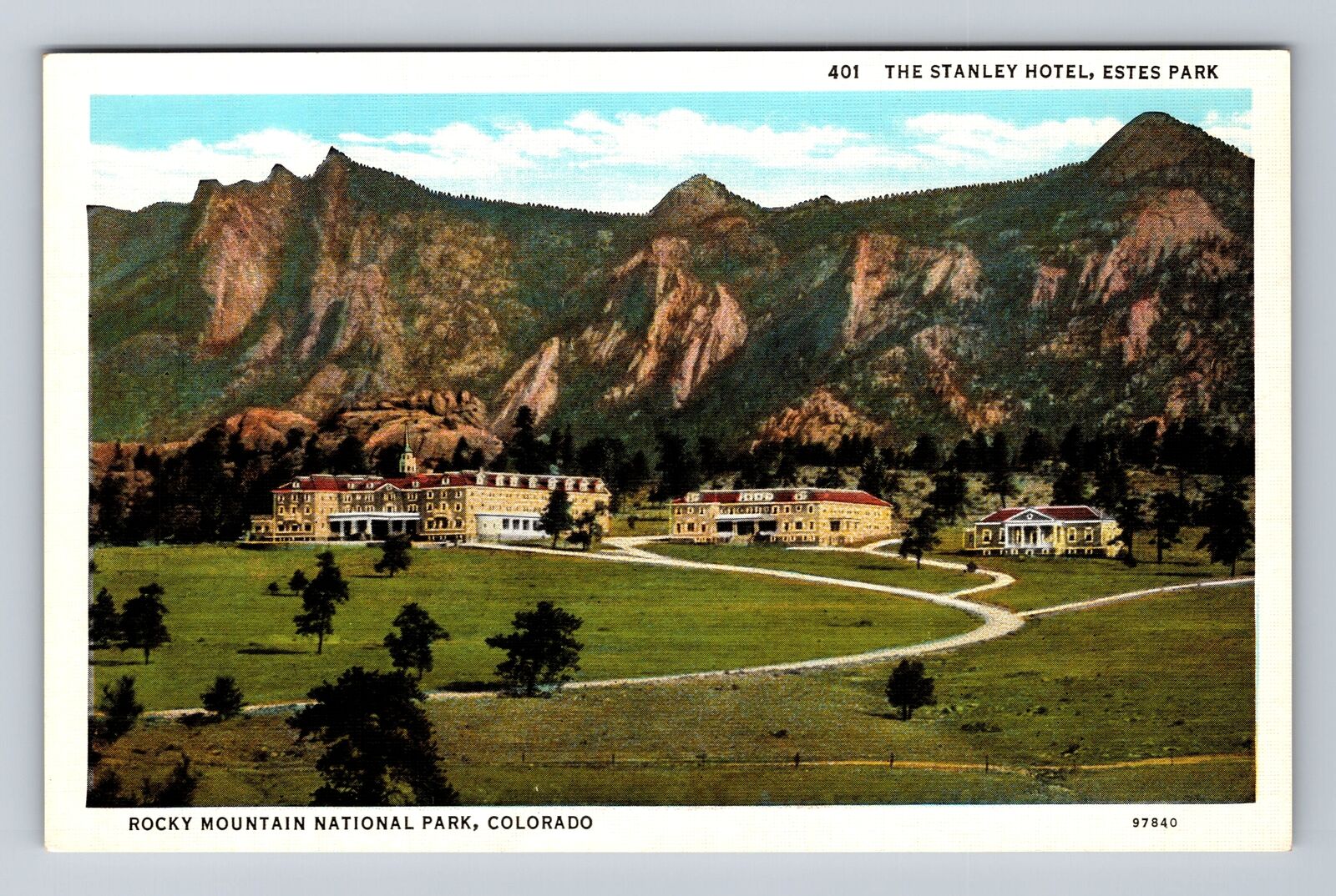 Rocky Mountain National Park, The Stanley Hotel, Souvenir, Vintage Postcard