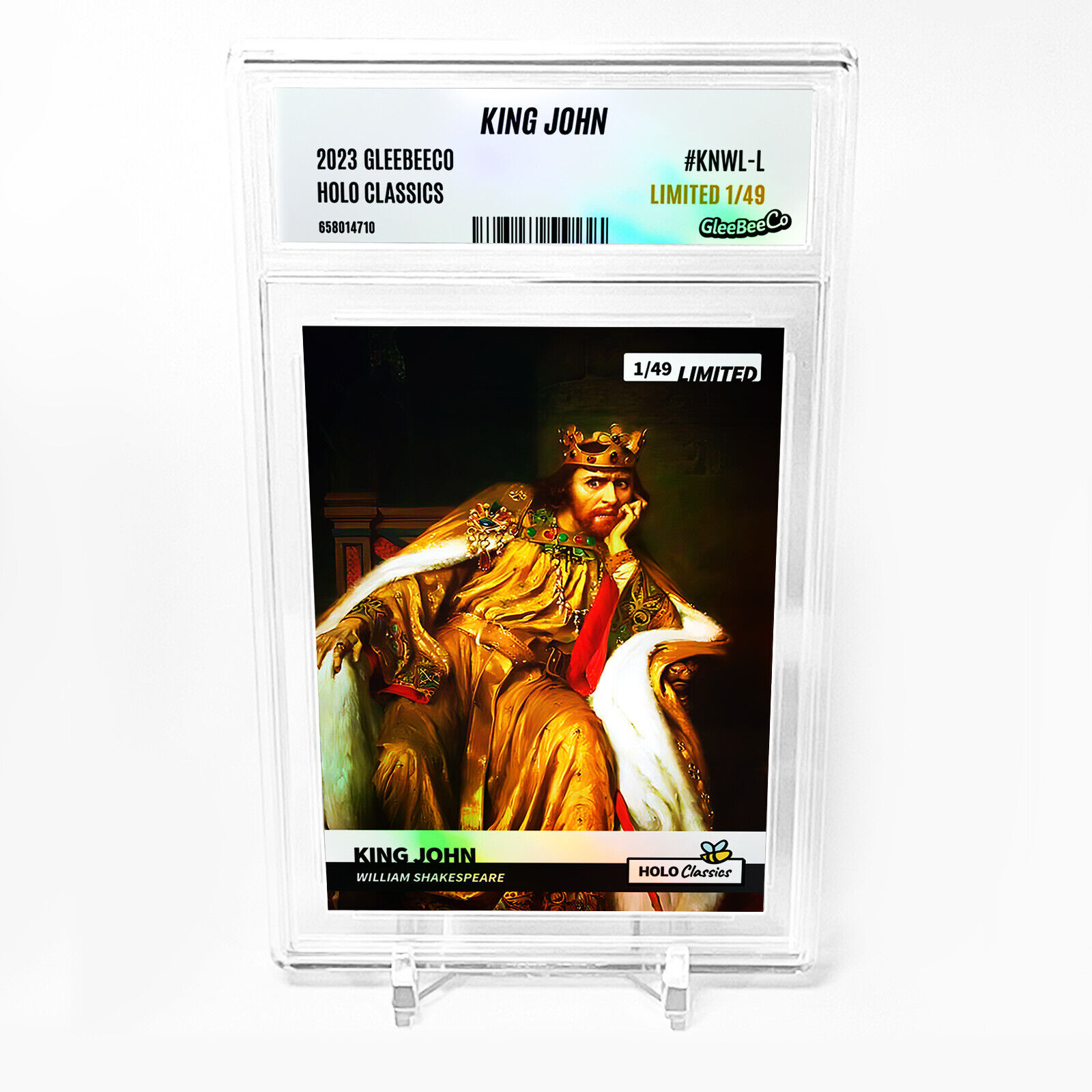 KING JOHN Card (Shakespeare) 2023 GleeBeeCo Holo #KNWL-L - Limited Edition /49
