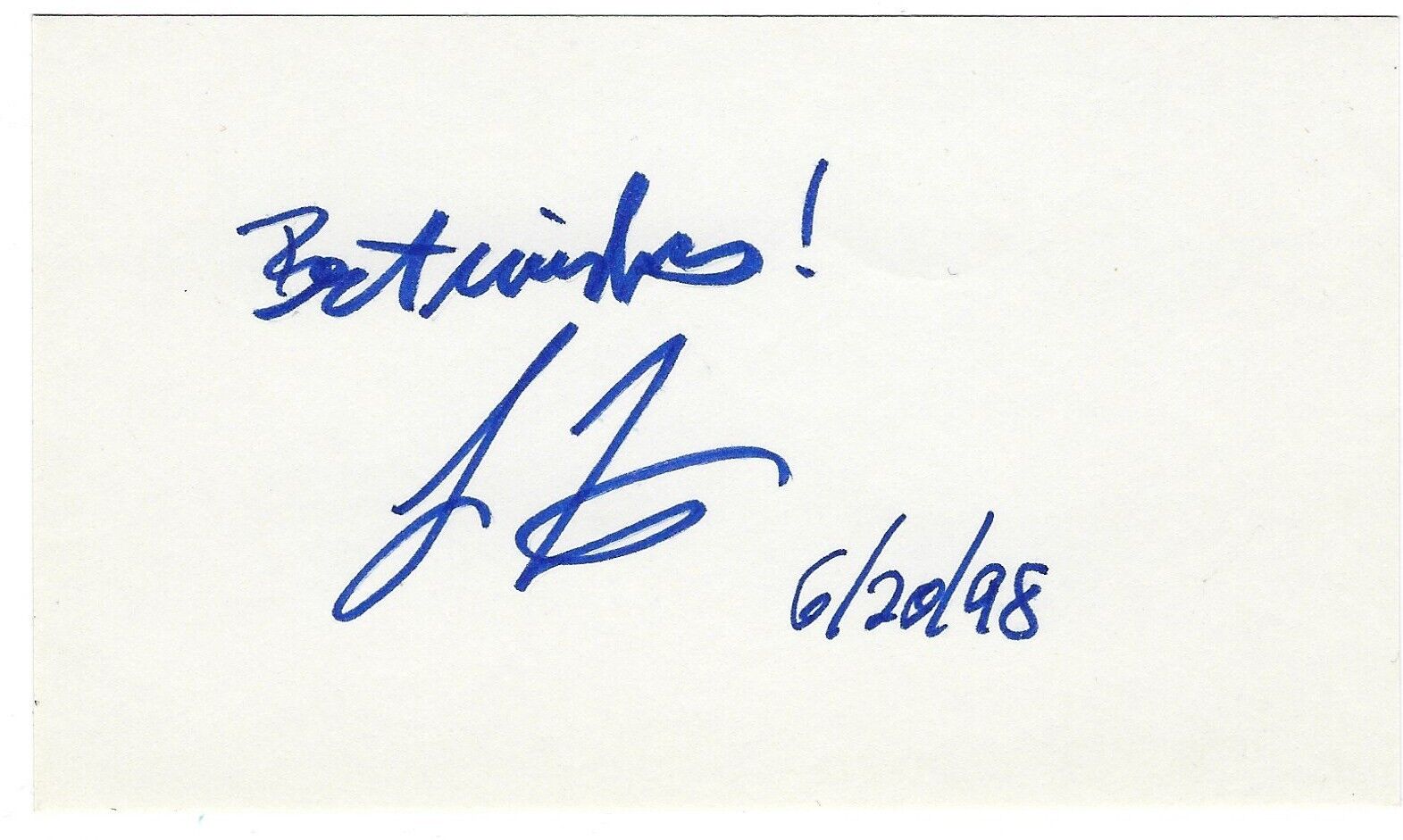 Dr John Hagelin National Law Party Presidential Nominee 2000 Signed Index Card