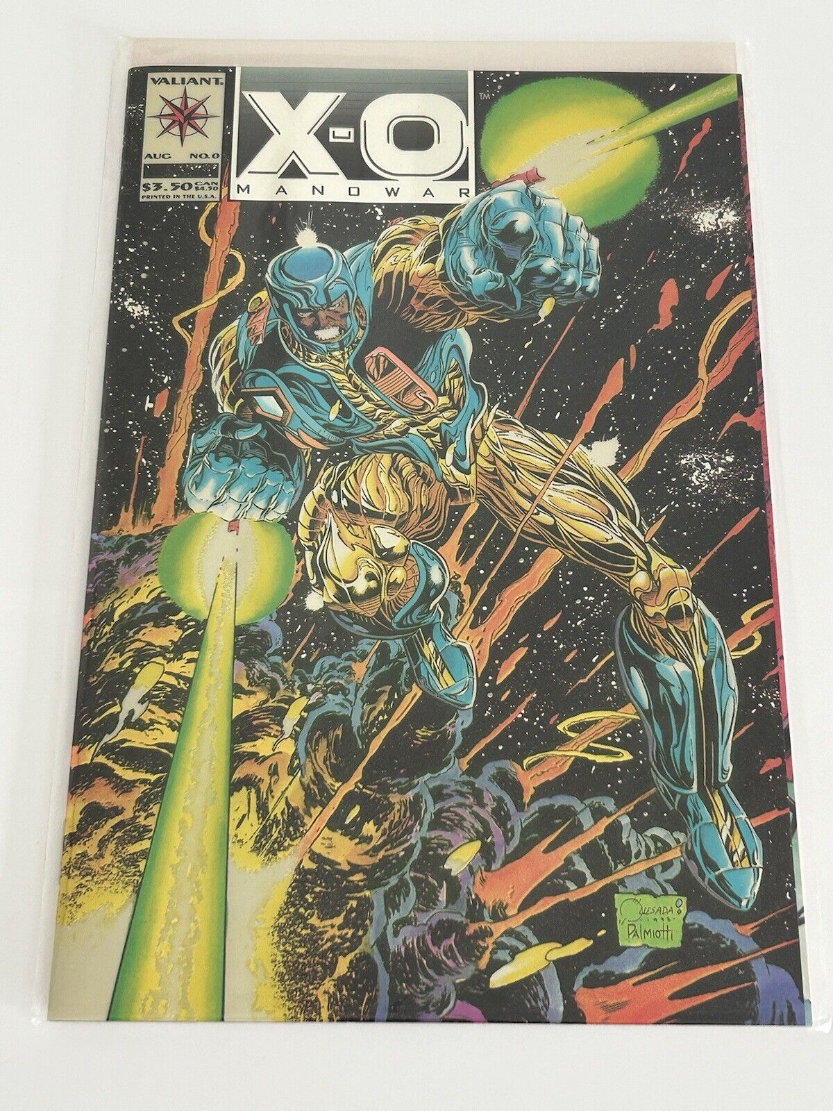 X-O Manowar #0 (Valiant Comics August 1993) Foil Cover 🔥MINT🔥