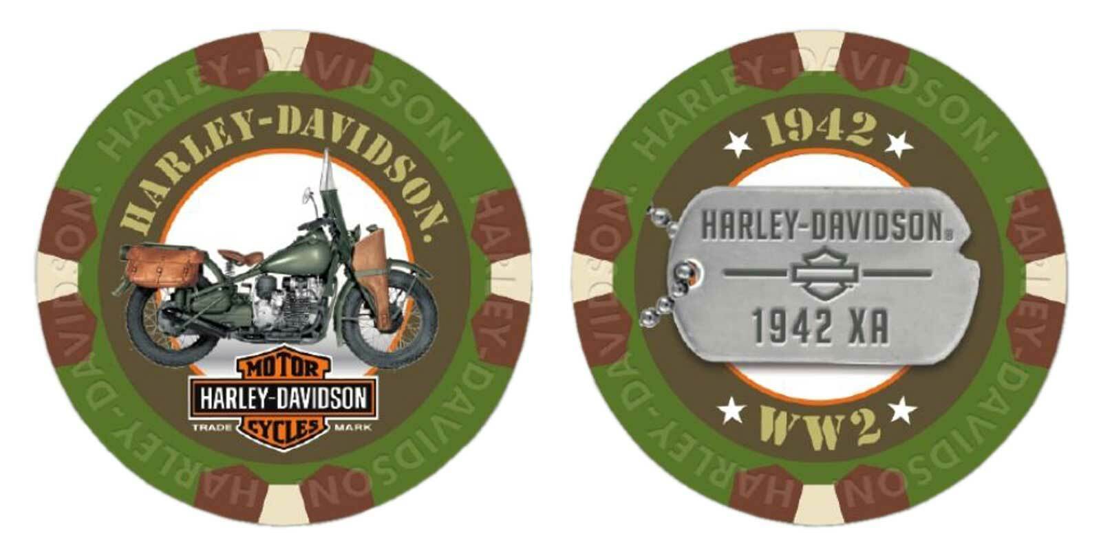 Harley-Davidson Military Series Charlie 3 1942 XA Collectible Poker Chips 6743