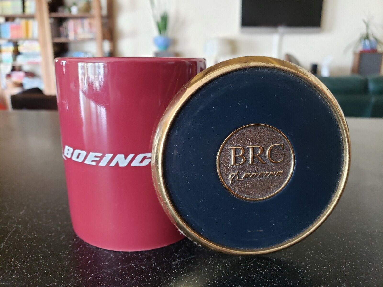 Vintage BRC BOEING DRINK COASTER COFFEE MUG AIRCRAFT 