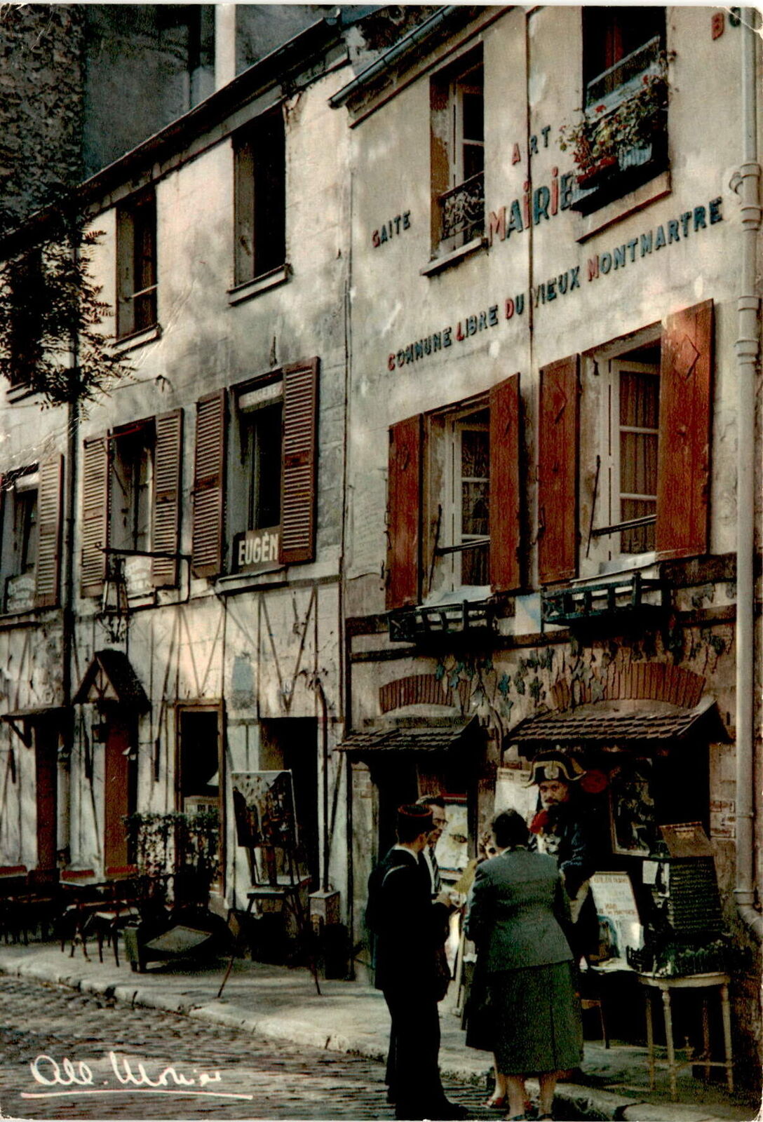 Paris, France, Commune Libre du Vieux Montmartre, Place du Tertre,  Postcard