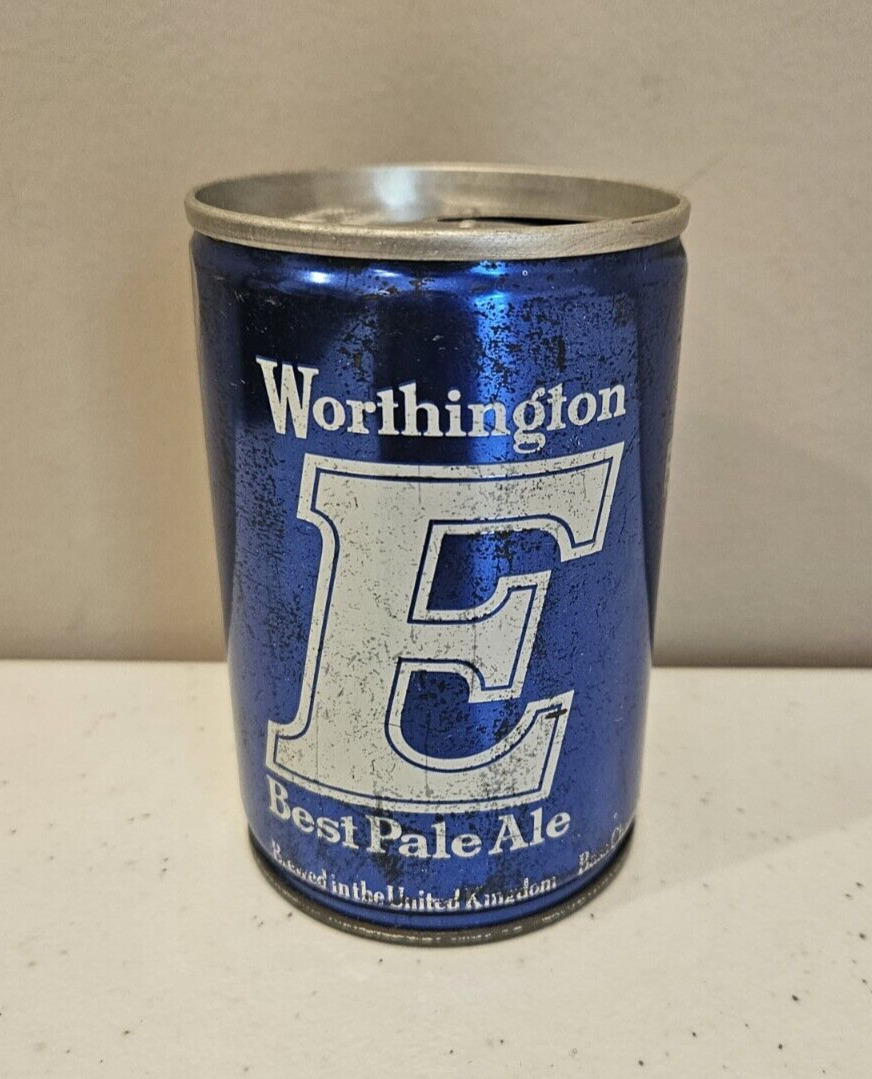 Vtg WORTHINGTON E Best Pale Ale 9.68 oz Pull Tab Empty Beer Can United Kingdom