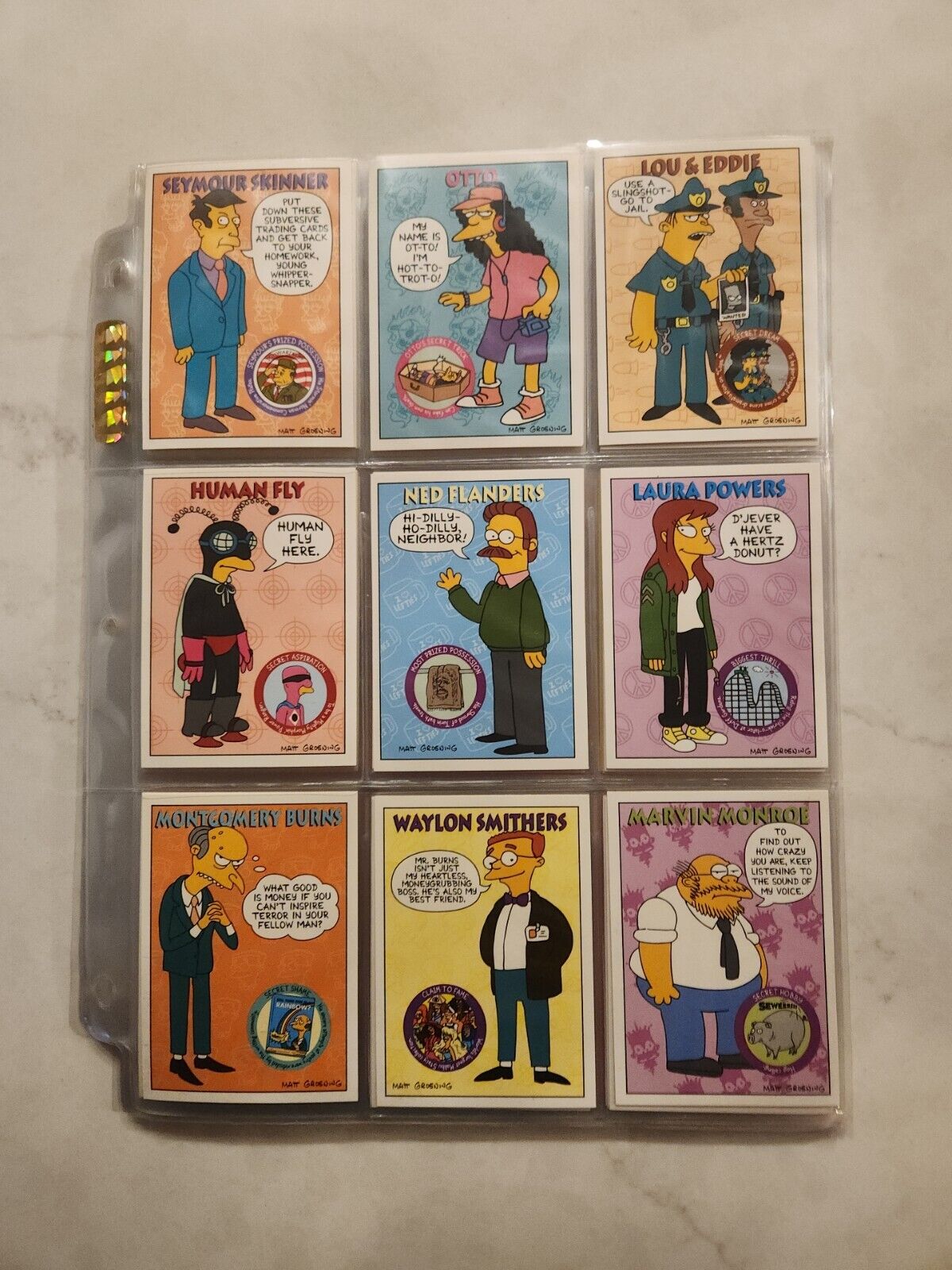 Complete Set 1994 Skybox Simpsons Series 2 Complete set (80 Cards) + 10 Smell-O-