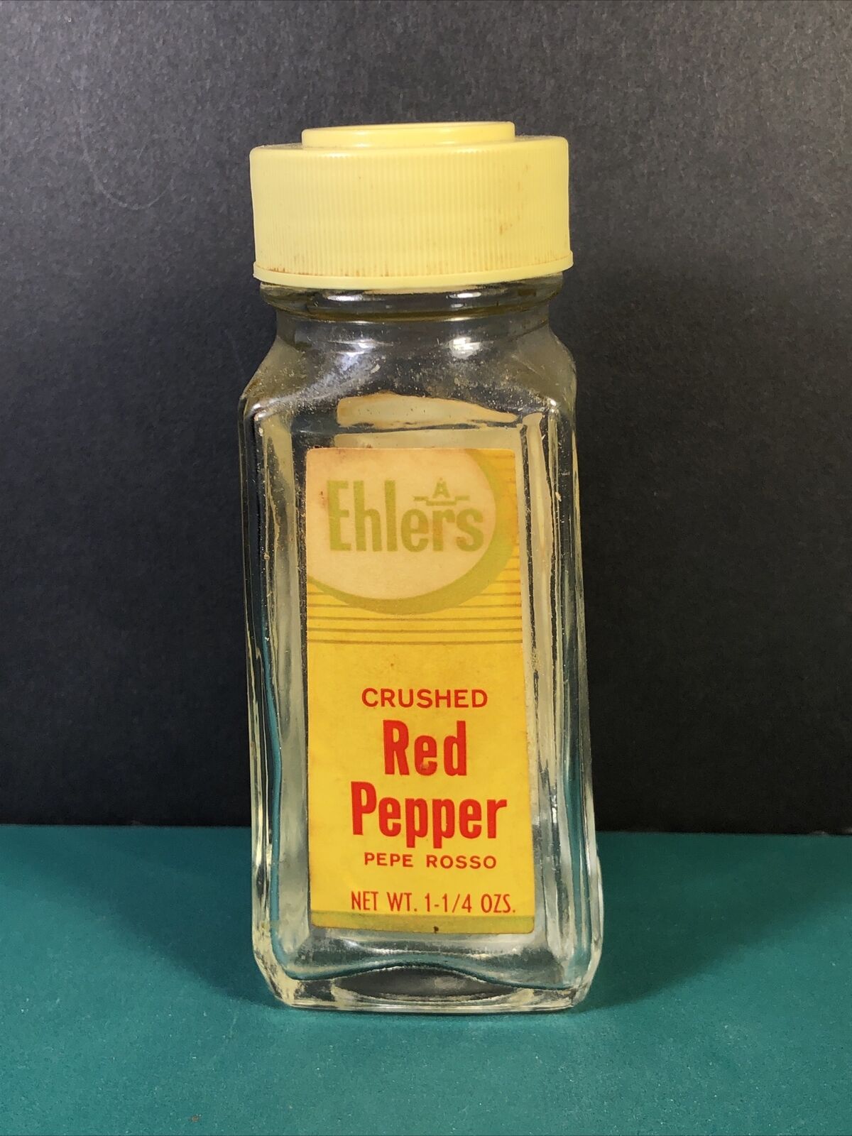 Vintage Ehlers | Crushed Red Pepper | 1-1/4 oz | Spice Jar | Empty
