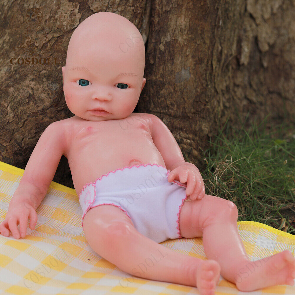 COSDOLL 18\'\' Lifelike Girl Full Body Platinum Silicone Reborn Baby Dolls Newborn