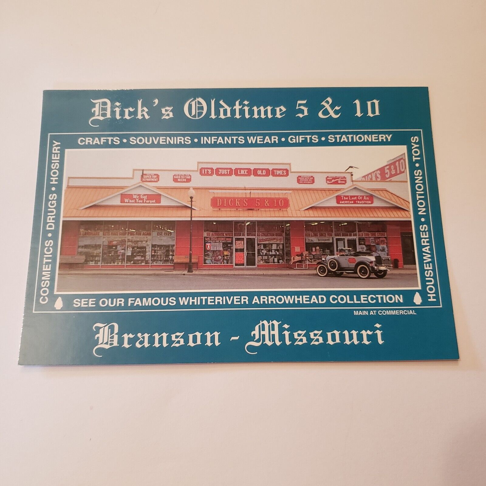 Vintage Branson Missouri Postcard Dick\'s Old Time 5 And 10 Store Shop Tourist 