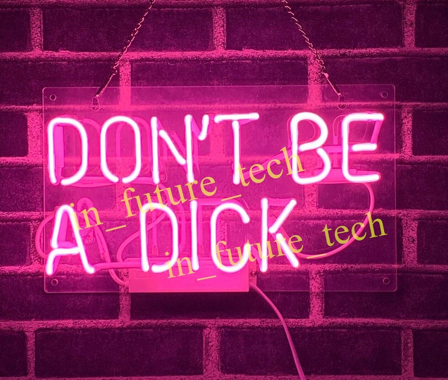 Don\'t Be A Dick Pink Acrylic 14\