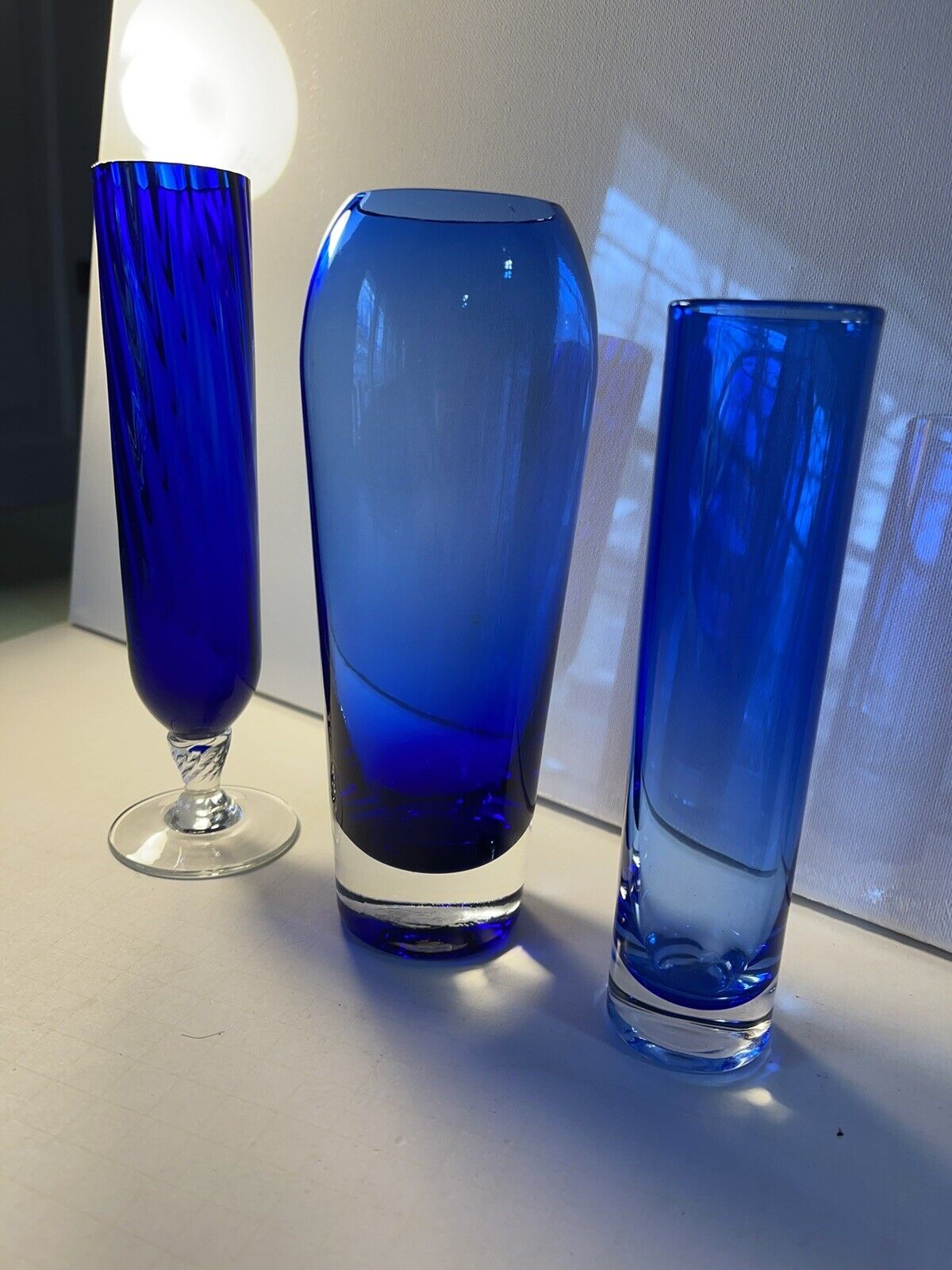 Gorgeous Designs China cobalt blue crystal glass vase and 2 Others