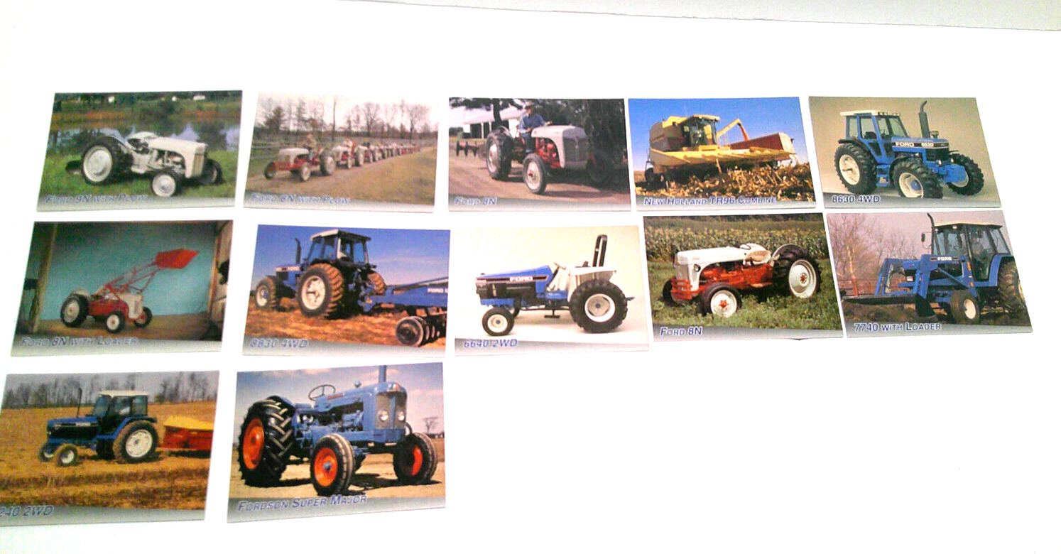 FORD NEW HOLLAND ERTL HARVEST TRADING CARDS LOT OF 12.