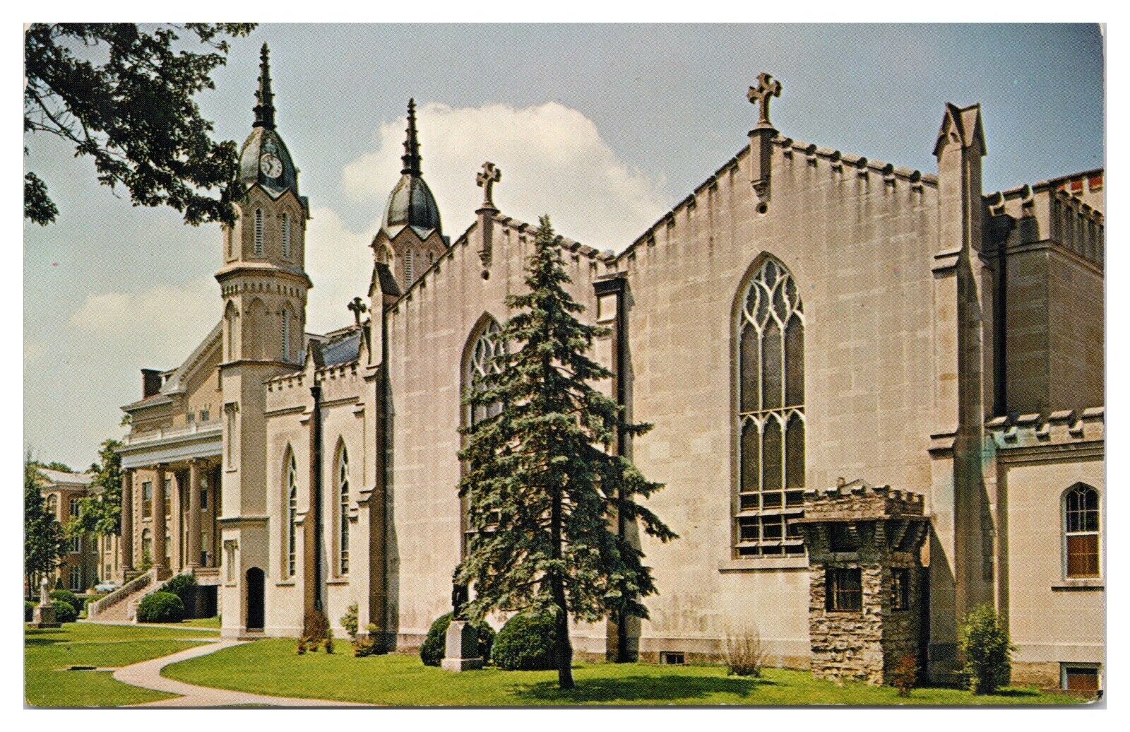 Nazareth Kentucky KY Vintage Postcard Saint Vincent Church Nazareth College Unp.