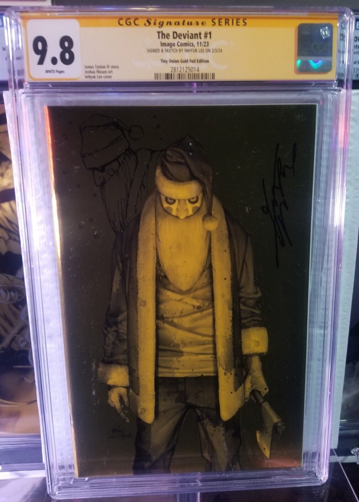 The Deviant #1 - CGC 9.8 - SS & Sketch - Inhyuk Lee - Gold Foil Edition