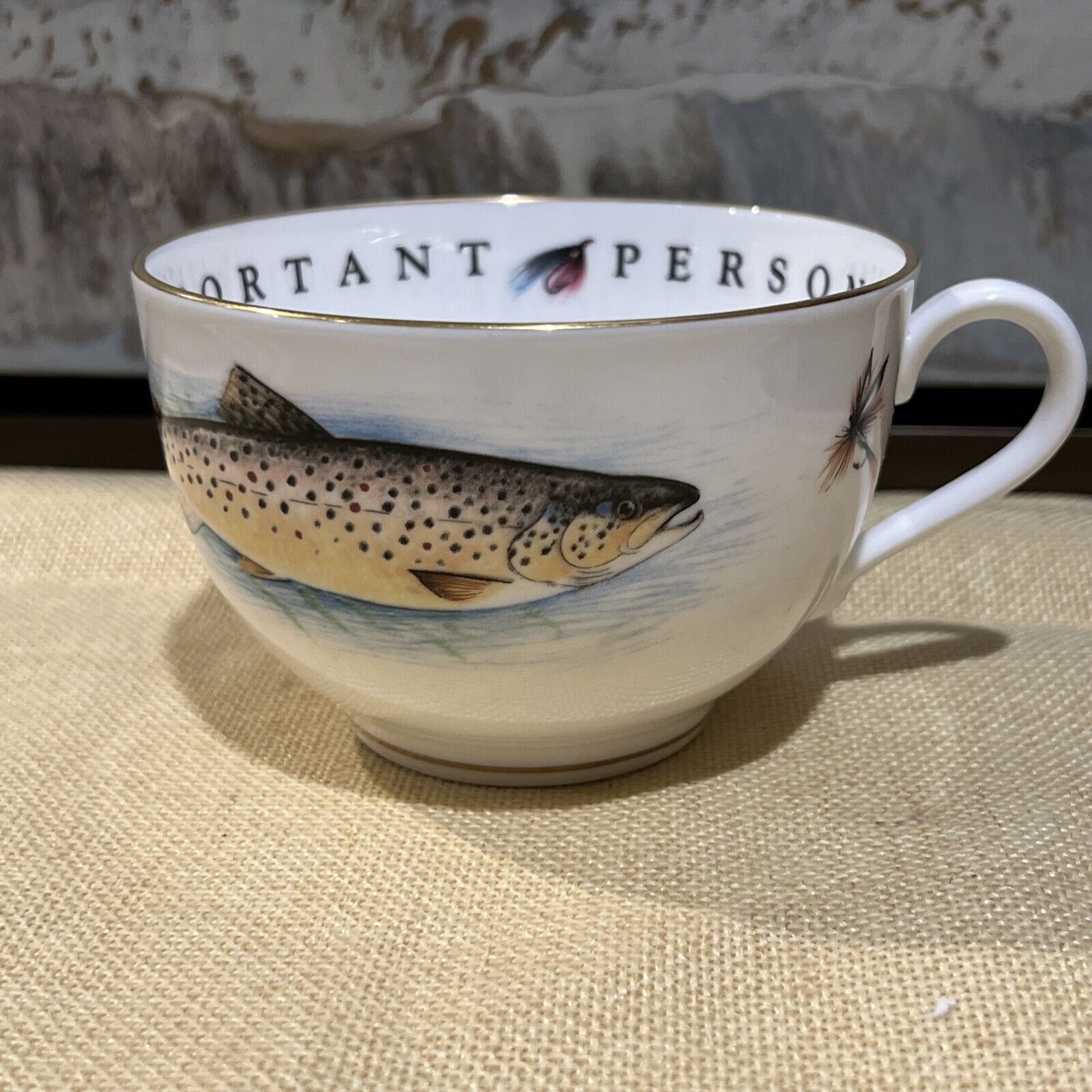 Royal Worcester V.I.P Fish Trout Large (1) Cup ONLY To A Very Important Person