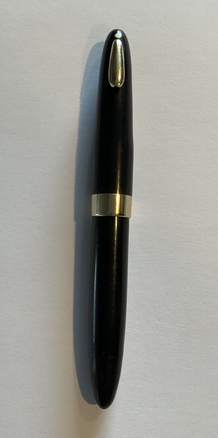 Vintage Sheaffer Tuckaway White Dot  Black Fountain Pen 14K Gold Nib, Black