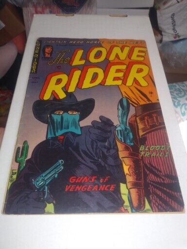 Comic Book The Lone Rider #13 1952 Farrell Western Guns Of Vengeance Golden Age