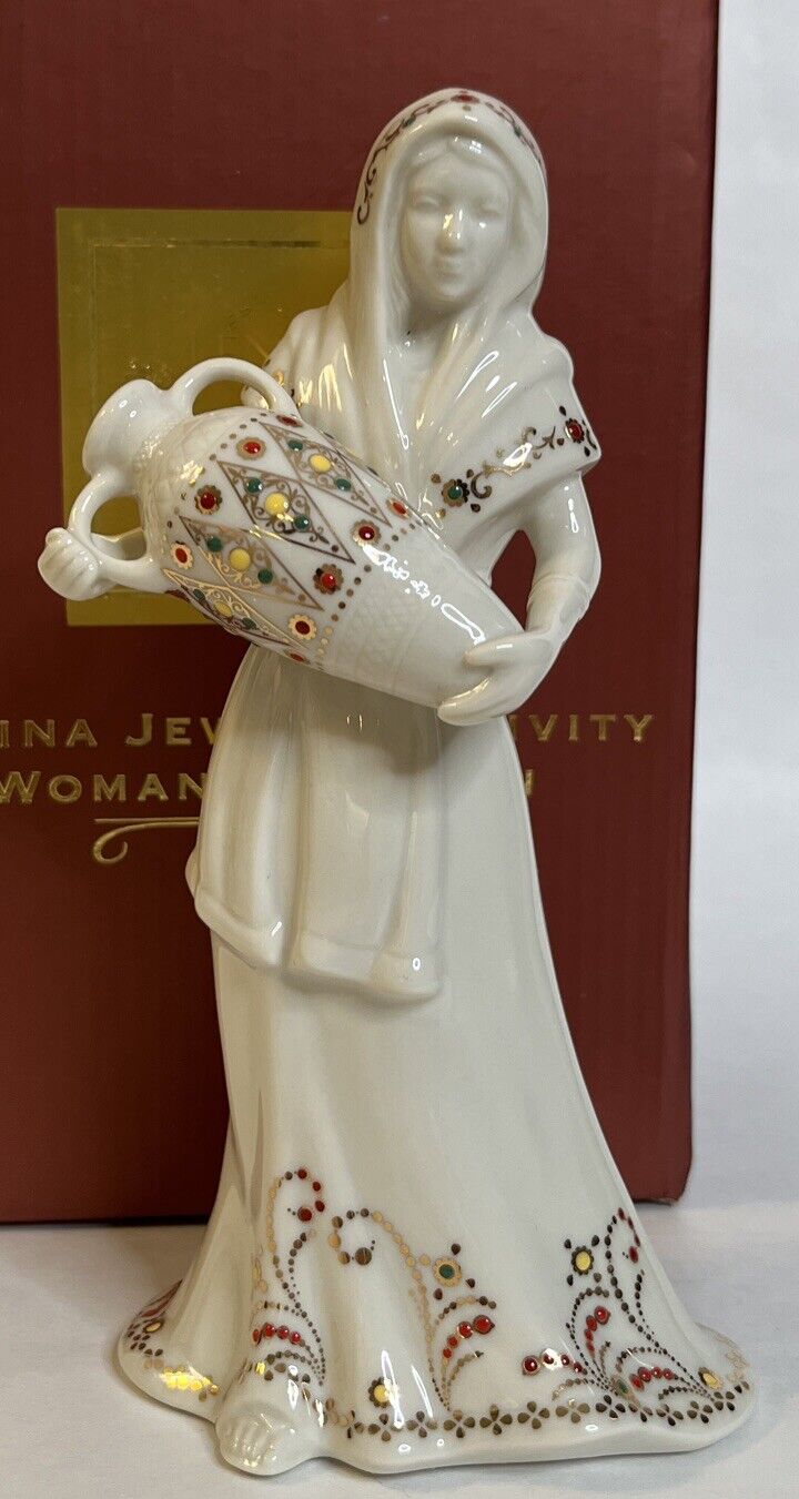 Lenox China Jewels Nativity “ Woman With Urn” Porcelain Figurine In Original Box