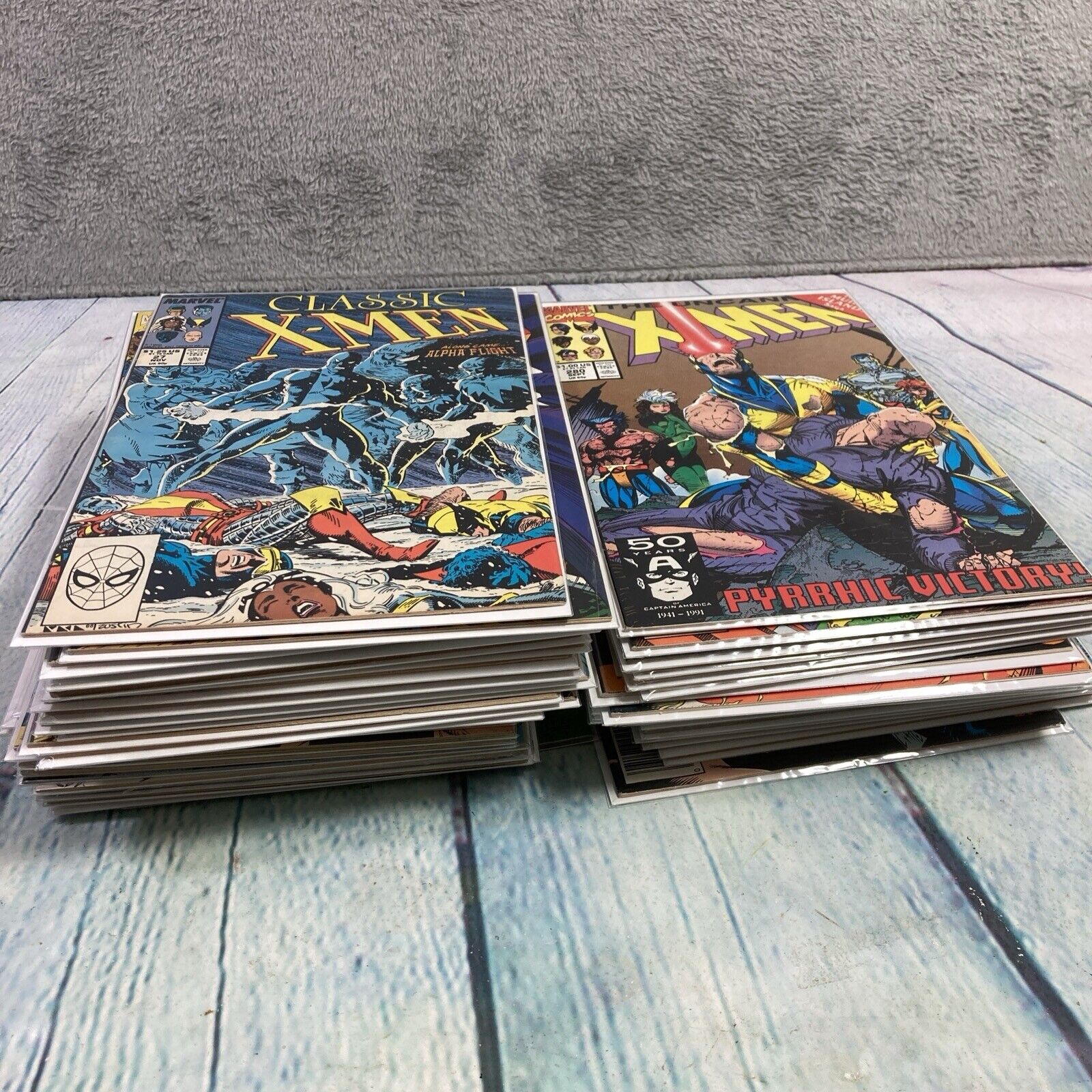 X-MEN Marvel Comics 80s-90s Lot of 50 Issues Boarded and Bagged Uncanny Classic