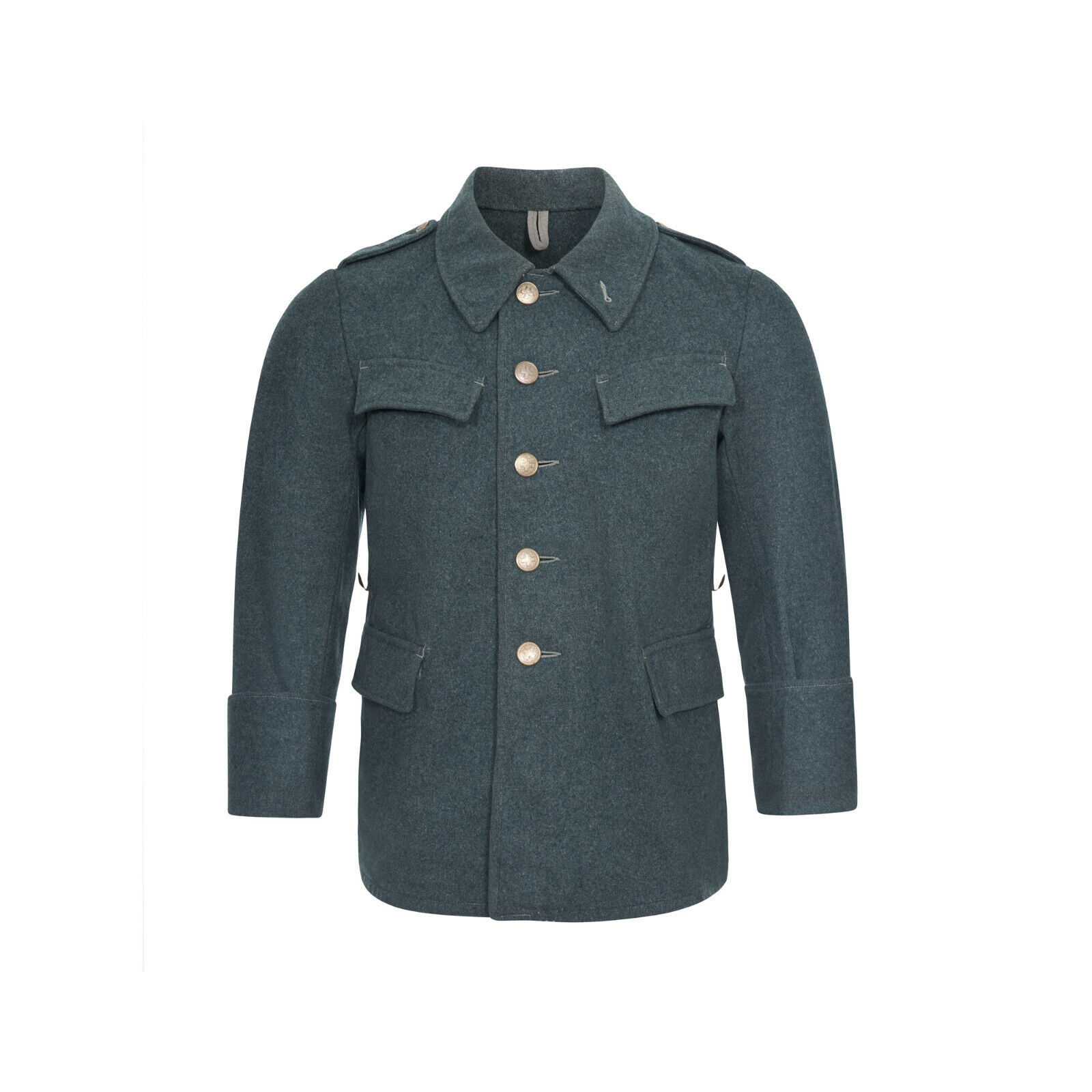 Wool Jacket Swiss Army Vintage Surplus Original Military Tunic Uniform Dress Top
