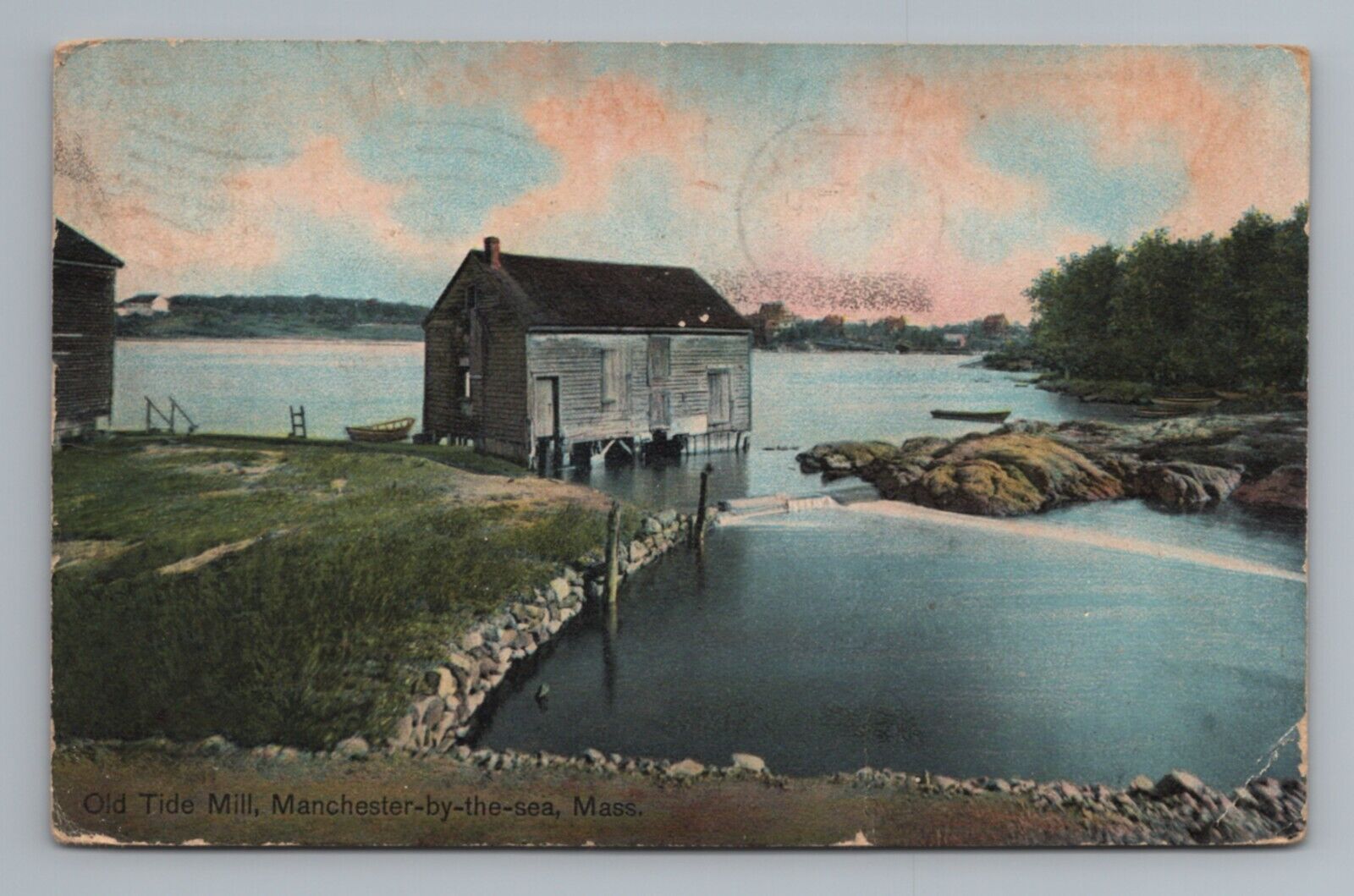 Old Tide Mill Manchester by the Sea Massachusetts DB Postcard