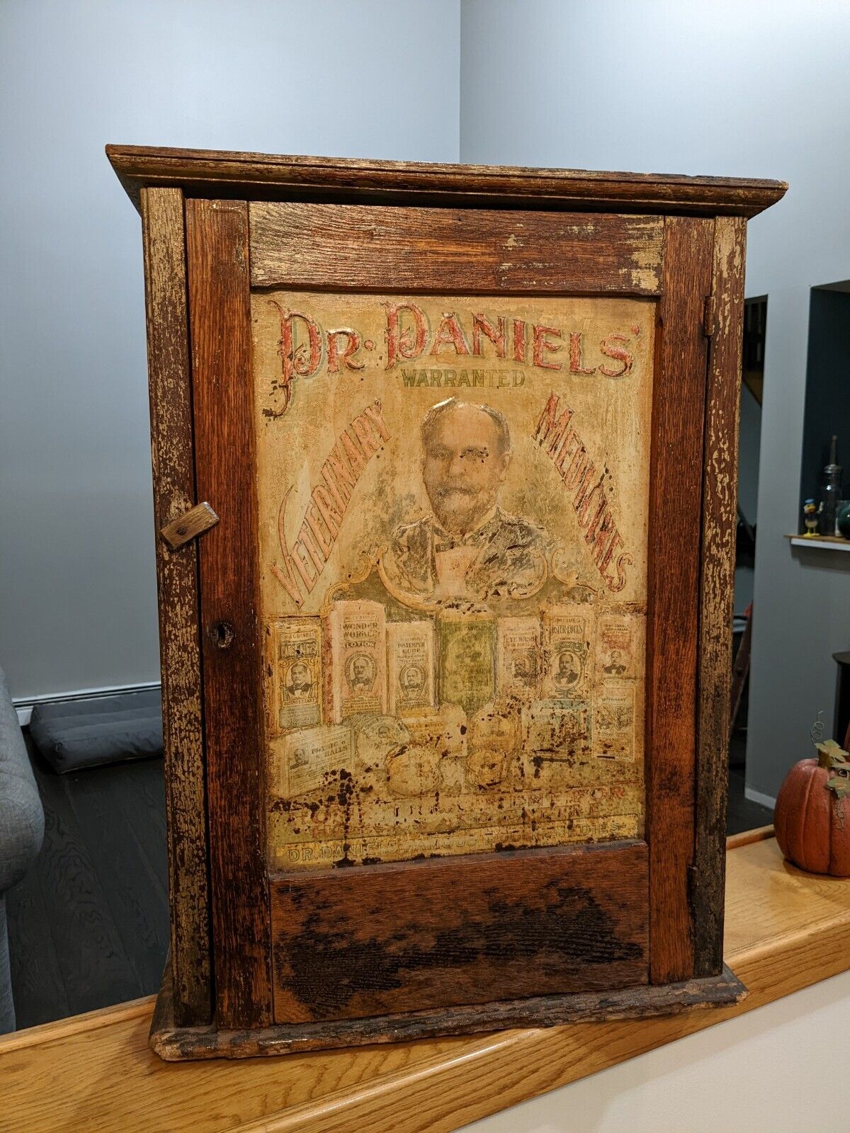Antique Dr. Daniels Veterinary Cabinet Display 1800’s