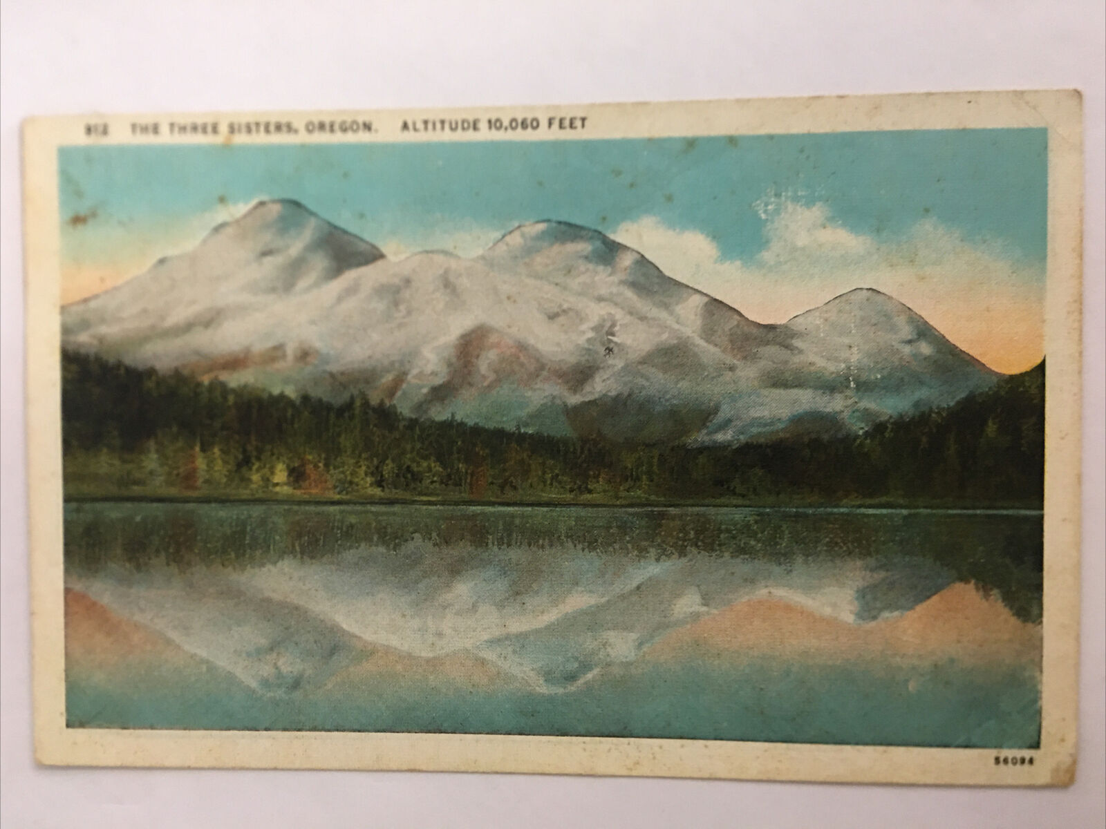 The Three Sisters Oregon 1936 Vintage Postcard