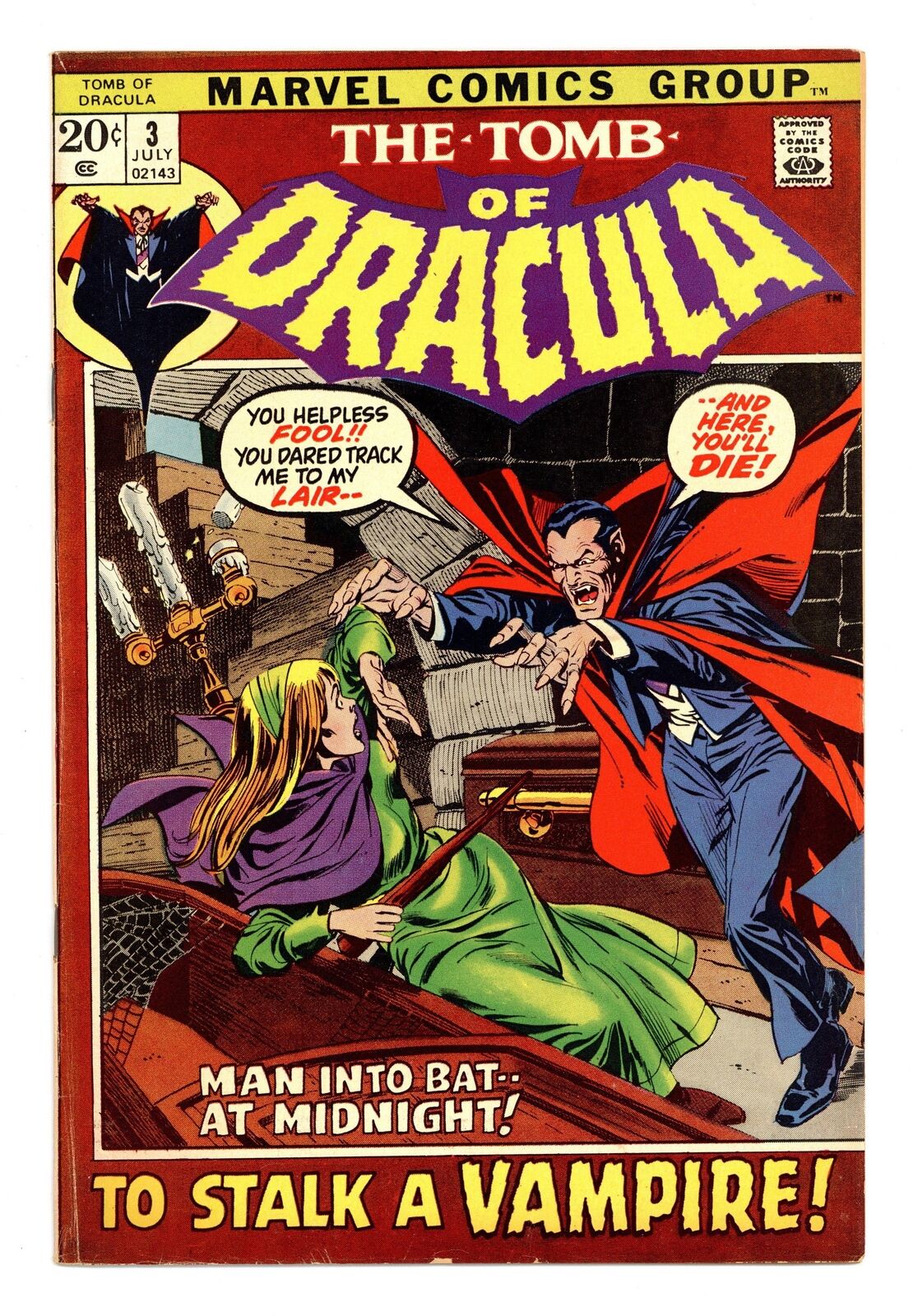 Tomb of Dracula #3 VG+ 4.5 1972