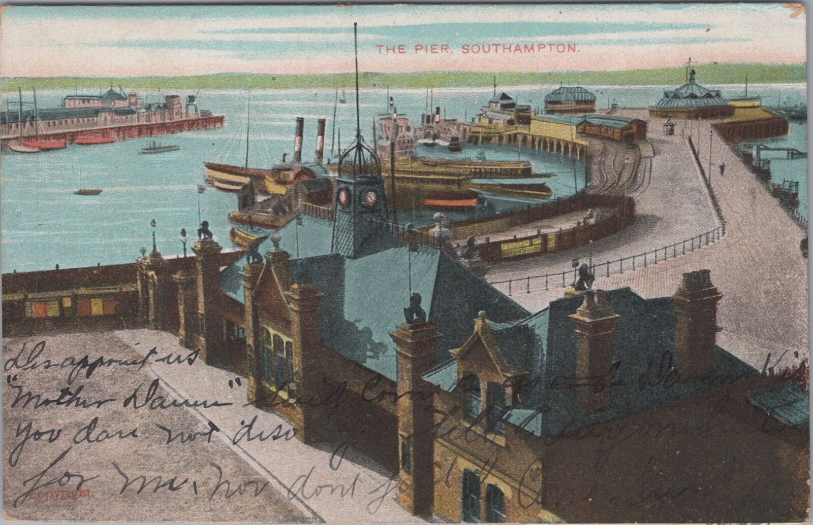 The Pier Southampton c1910s US PM Postcard