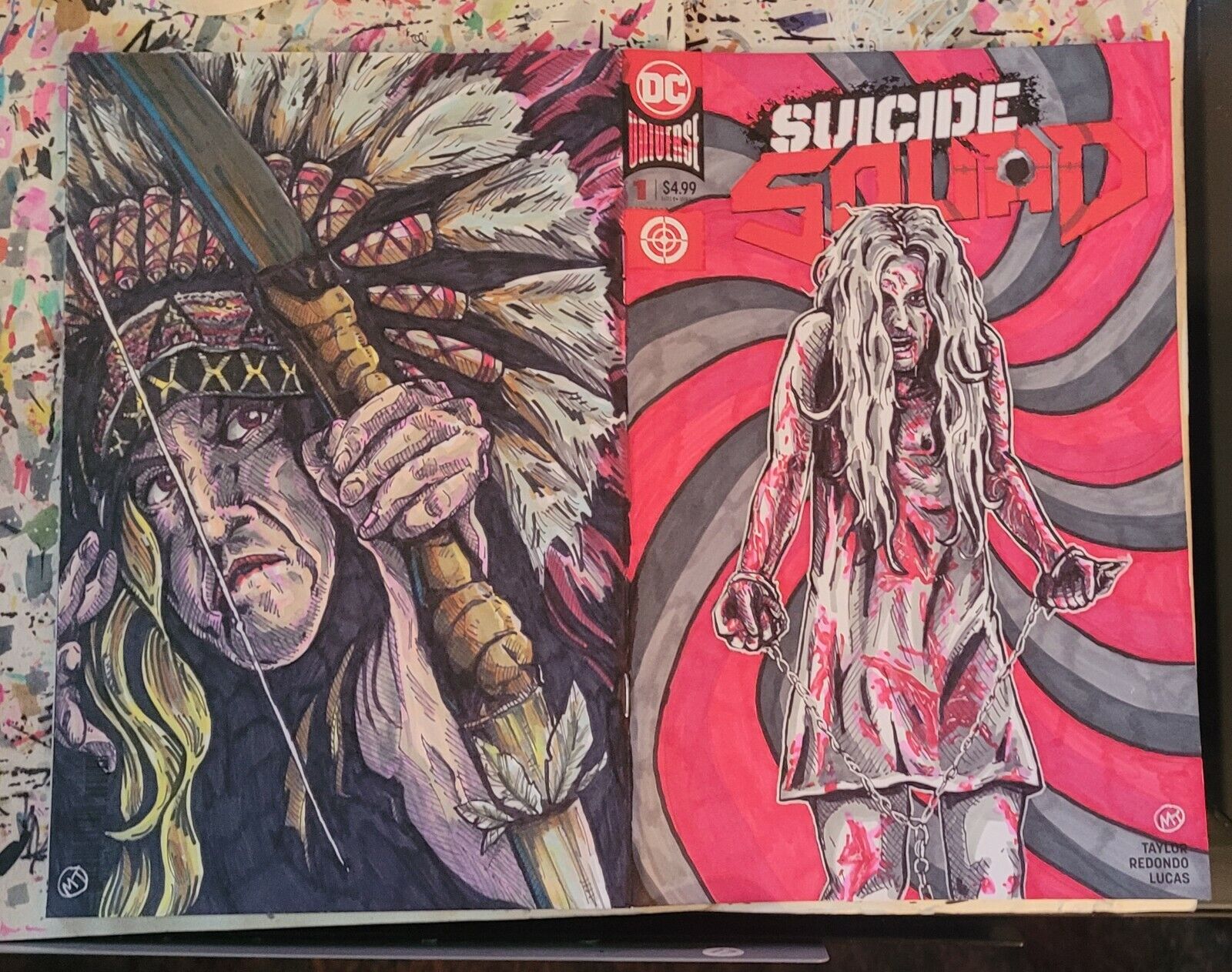 Suicide Squad #1 Blank var. w original artwork of Sherri Moon Zombie 3 from hell